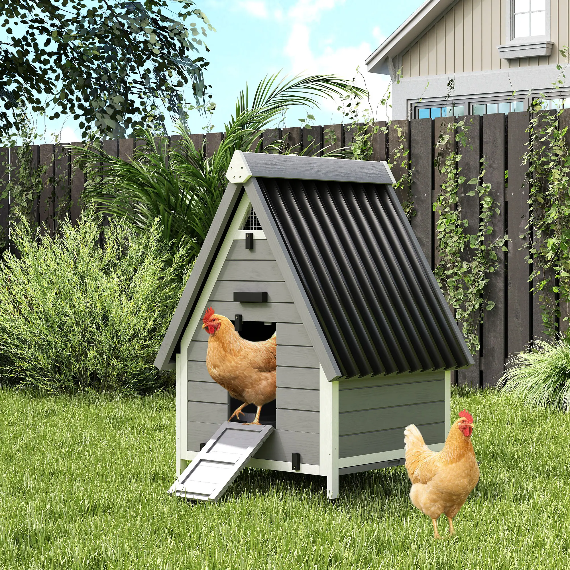 Chicken Coop for 2 Chickens, Outdoor Wooden