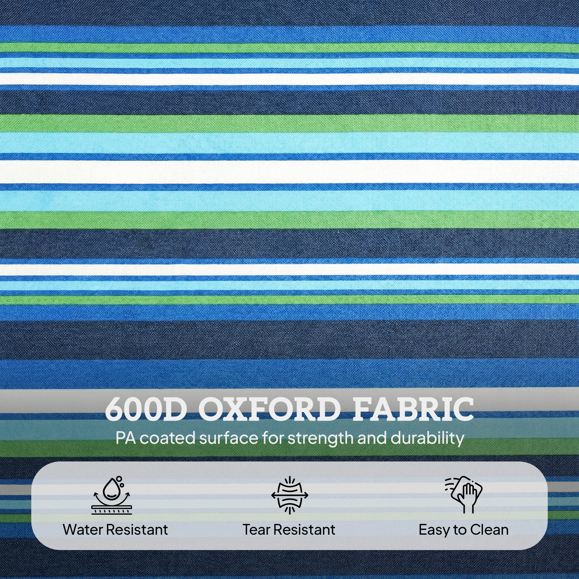  Tanning Chair Set of 2 with Face Hole and Side Table, 5-Position Folding Outdoor Chaise Lounge Chair, Blue Stripe