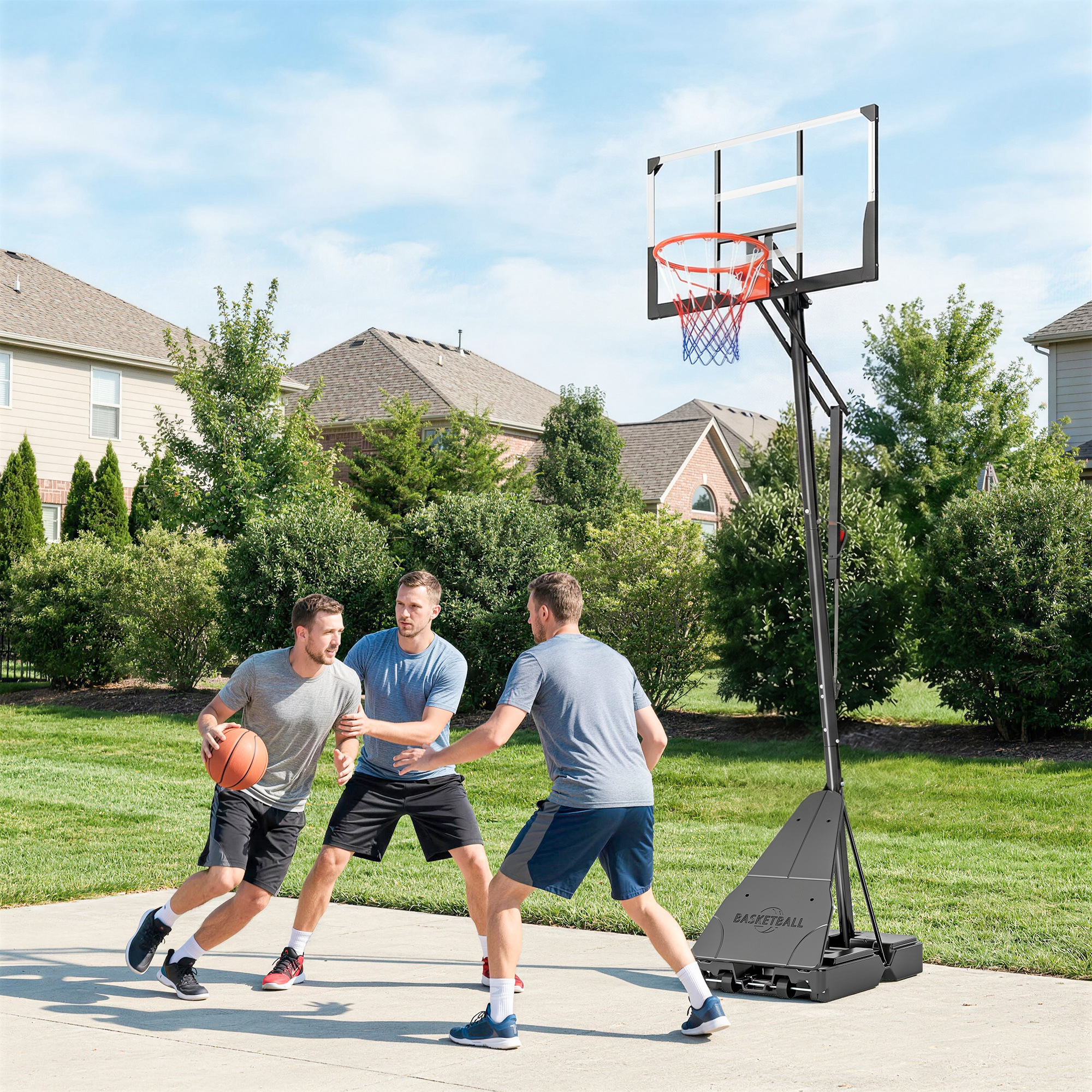 Portable Basketball Hoop Outdoor, 8-10ft Adjustable Basketball Goal, 47 Inch... 7