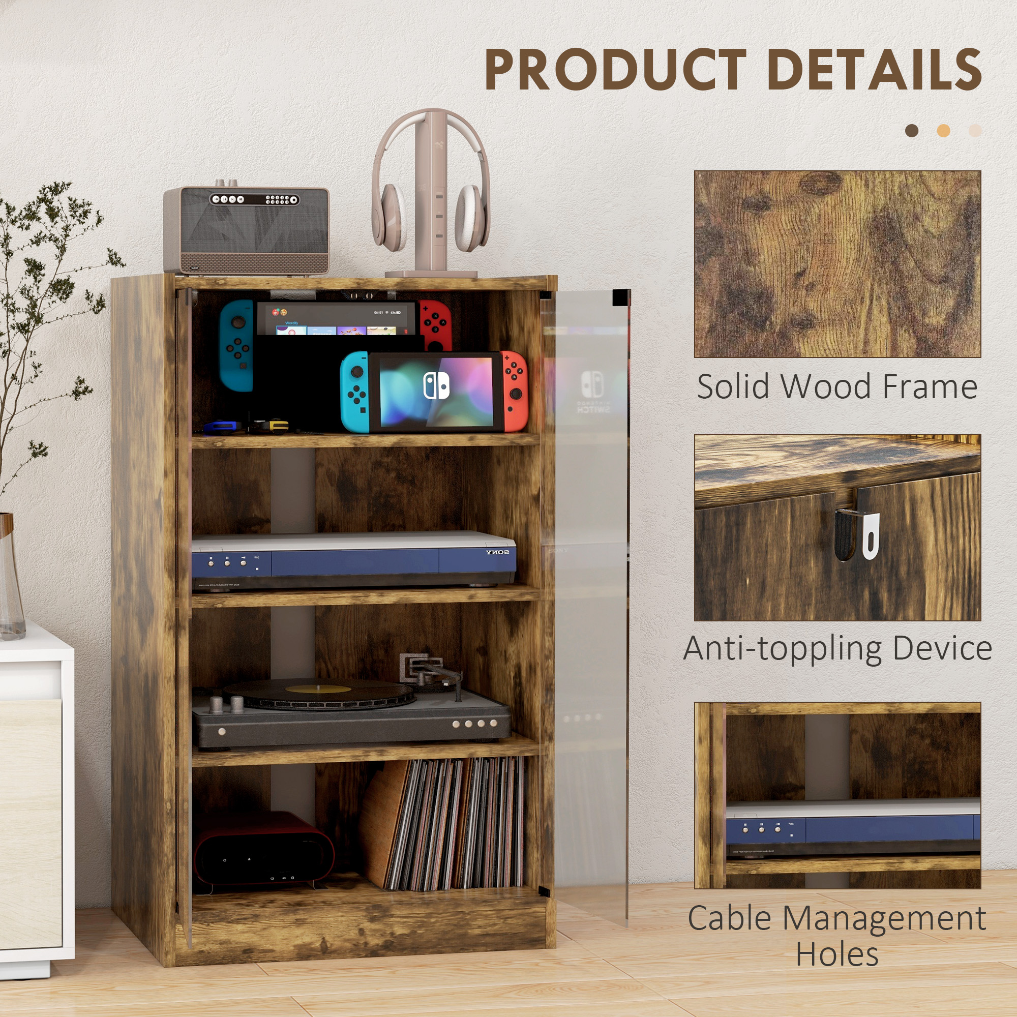 5-Tier Media Cabinet, picture 3 of 5