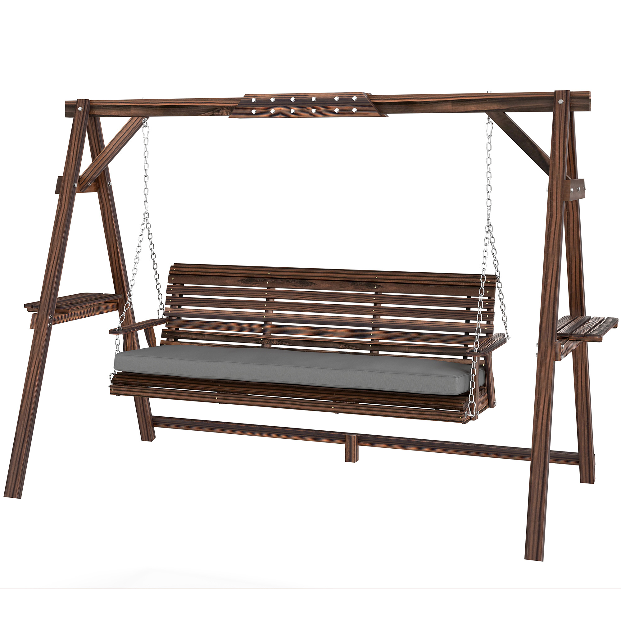 Wooden Porch Swing with Stand, picture 5 of 5
