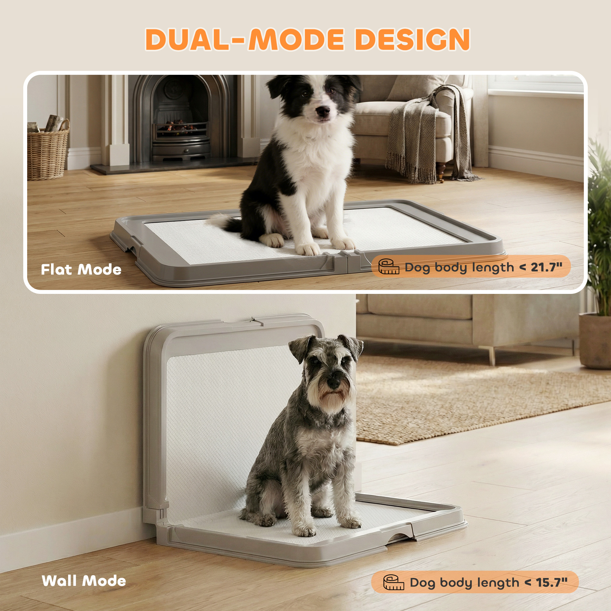 Dog Pee Pad Holder Tray with Non-Slip Base and Clips Product Image