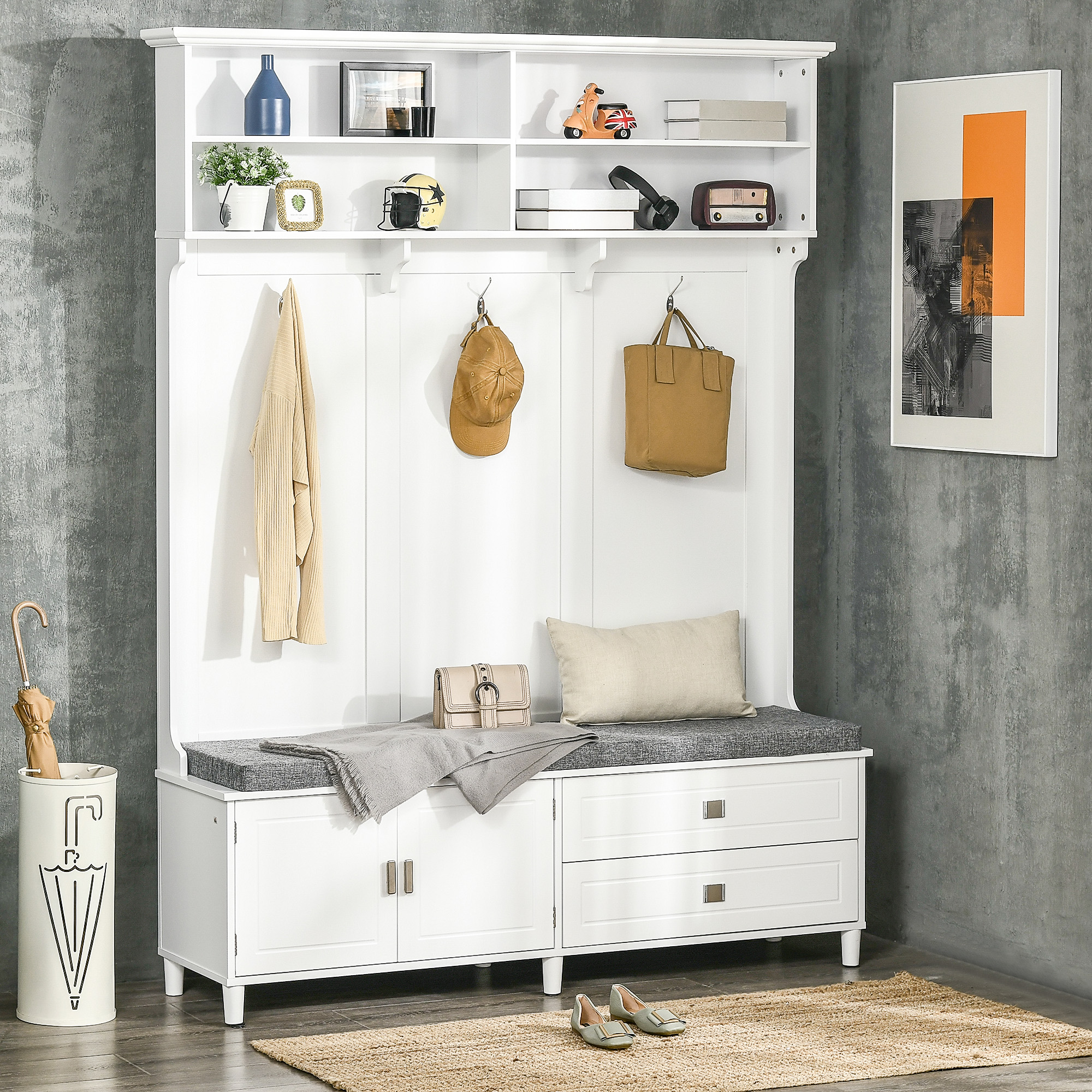 Hall Tree with Storage Bench