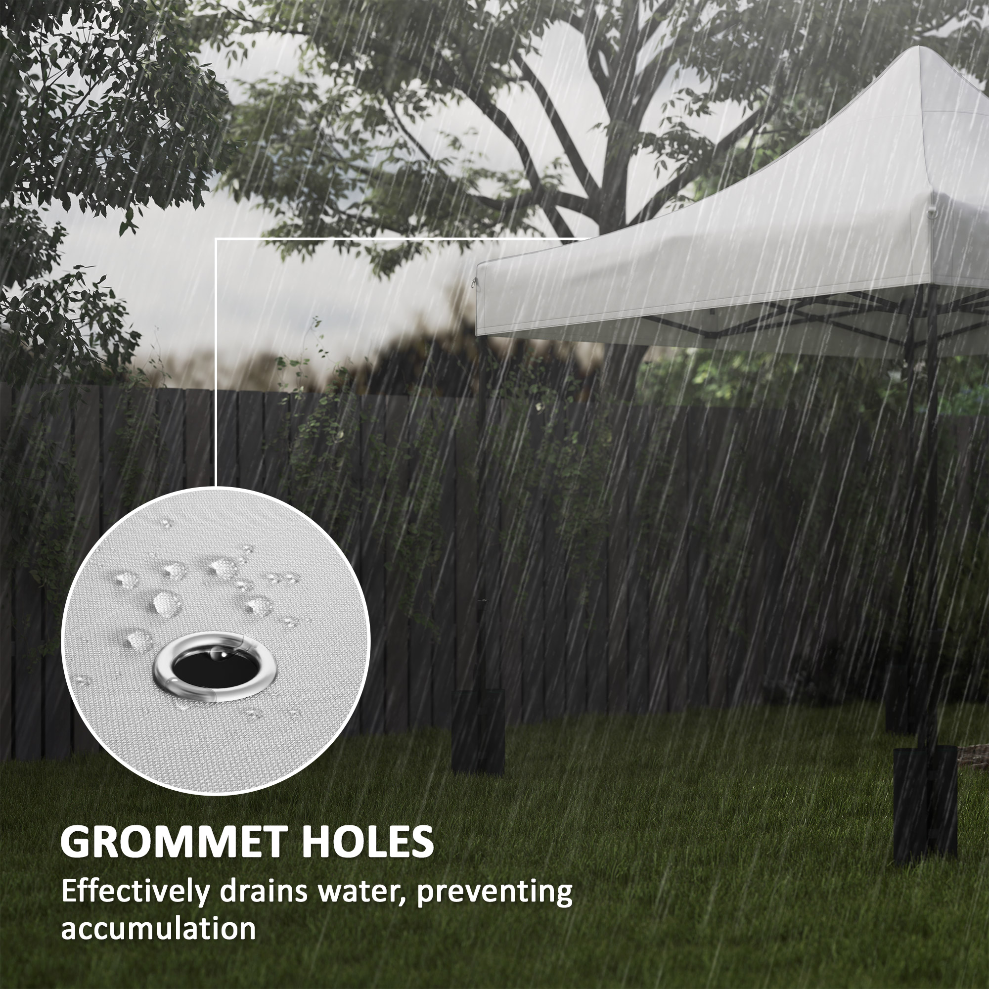  10' x 10' Replacement Canopy Top for Pop Up Canopy Tent with 4 Sand Bags, UPF50+ Protection, White