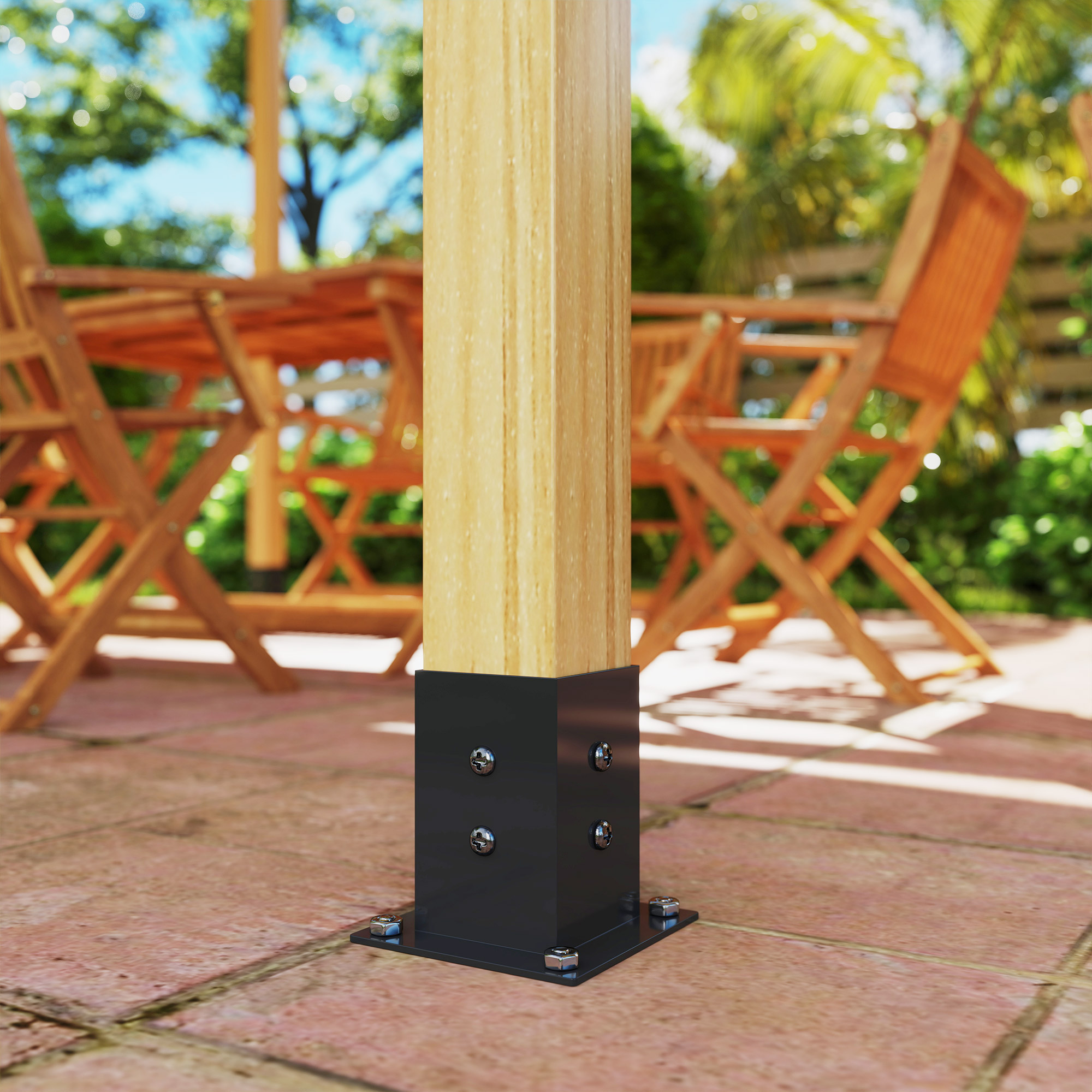  12PCS Pergola Kit, Pergola Brackets with 3-Way & 4-Way Corner Brackets for 4"x4" (Actual 3.6"x3.6") Lumber