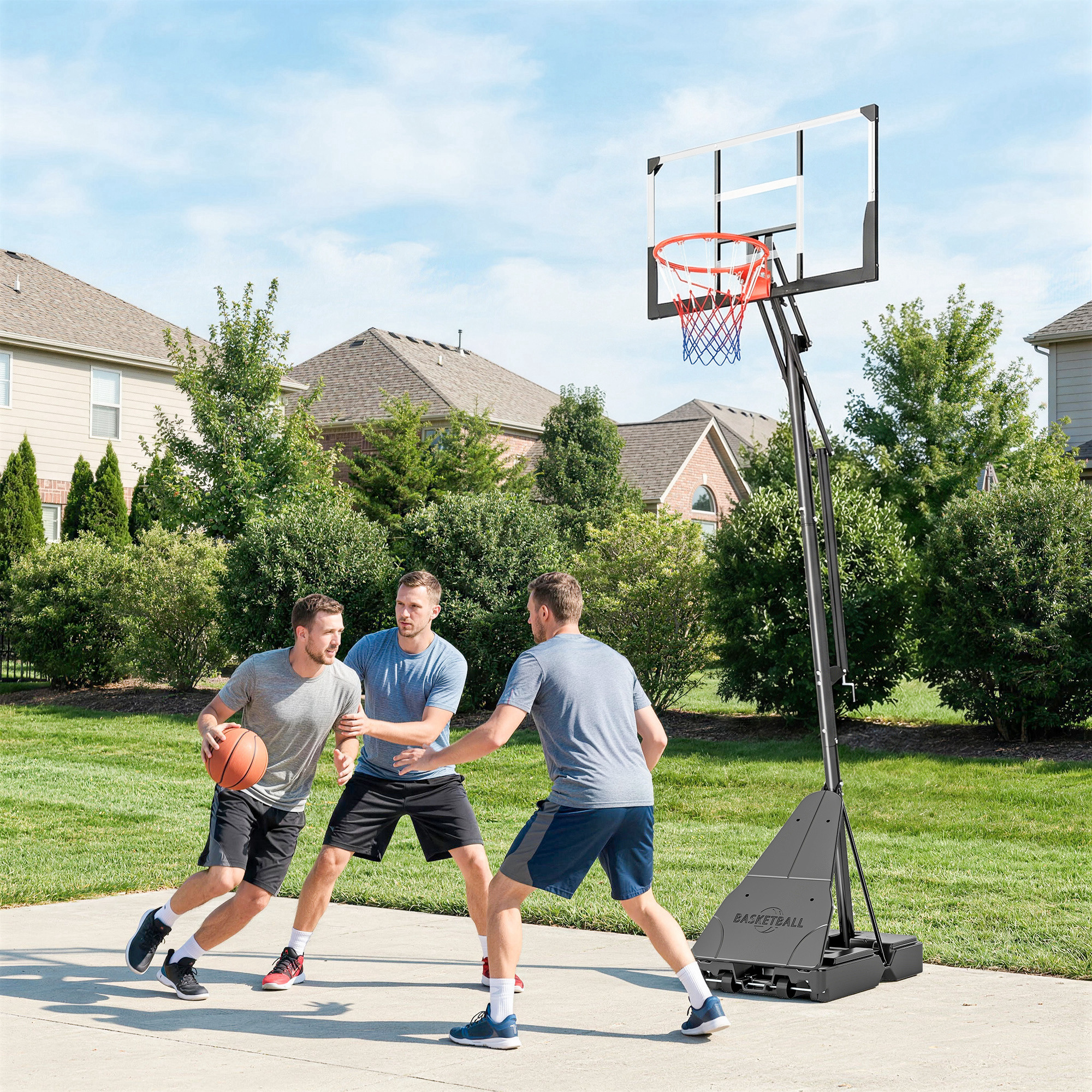 Portable Basketball Hoop Outdoor, 8-10ft Adjustable Basketball Goal, 47 Inch... 7