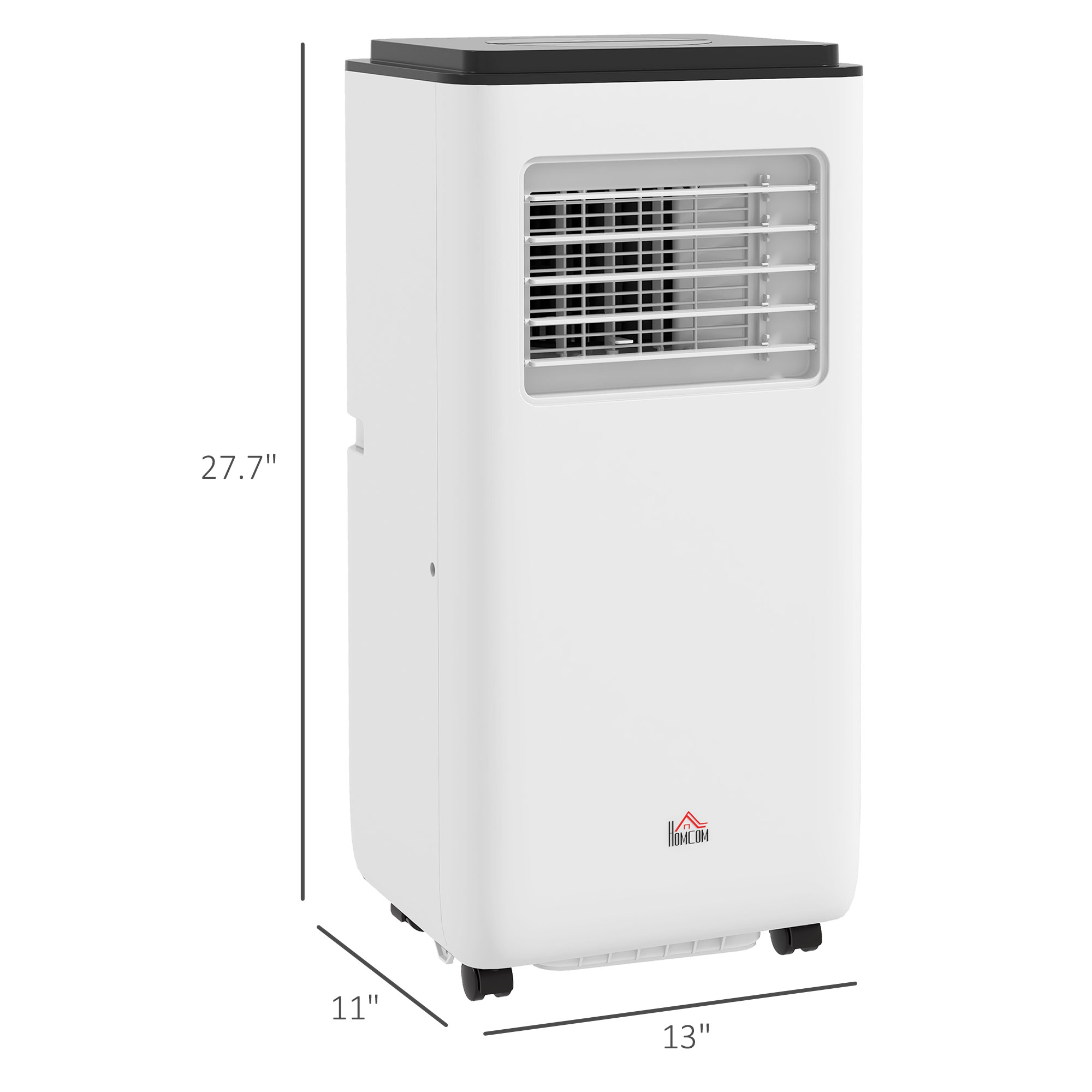  10,000 BTU Moible Air Conditioner 440 Sq. Ft., Dehumidifier Fan Auto Sleep with 24H Timer On/Off, Window Kit, White