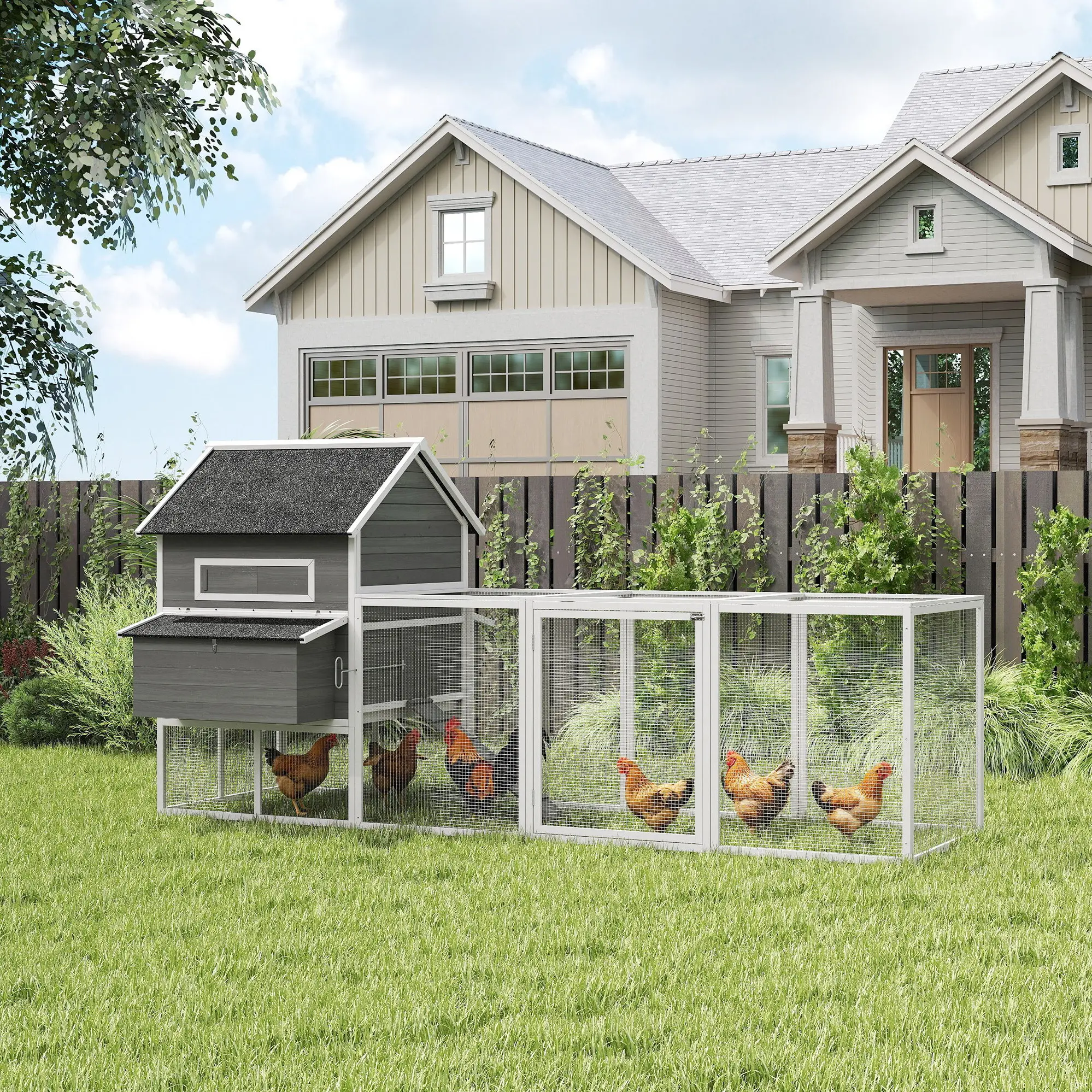 137" Wooden Chicken Coop