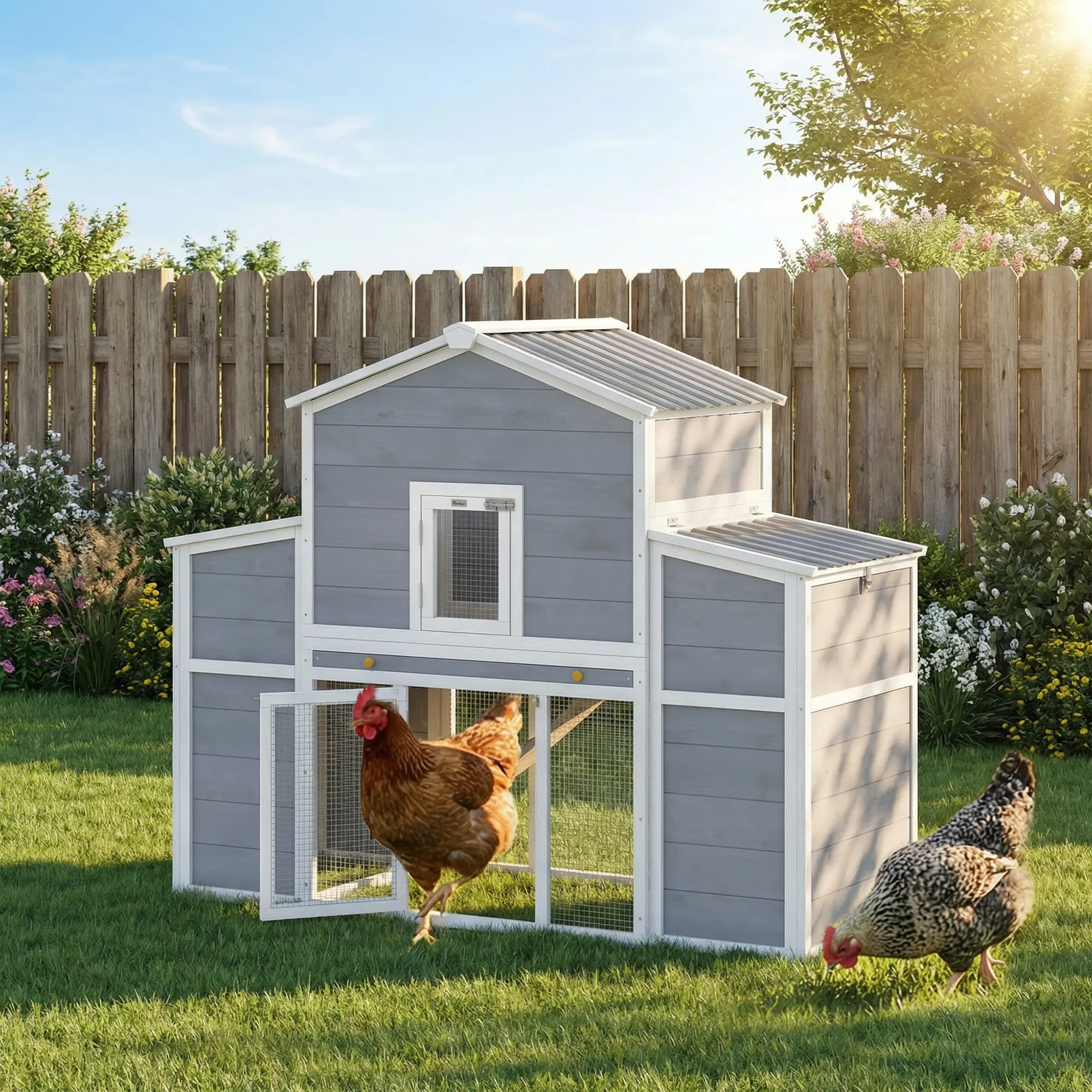 66.5" Large Chicken Coop, Wooden House