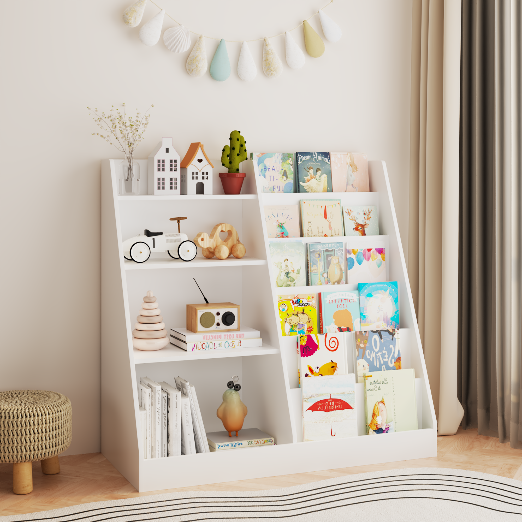 New Kids Bookshelf And Toy Storage Organizer, Multifuncti...