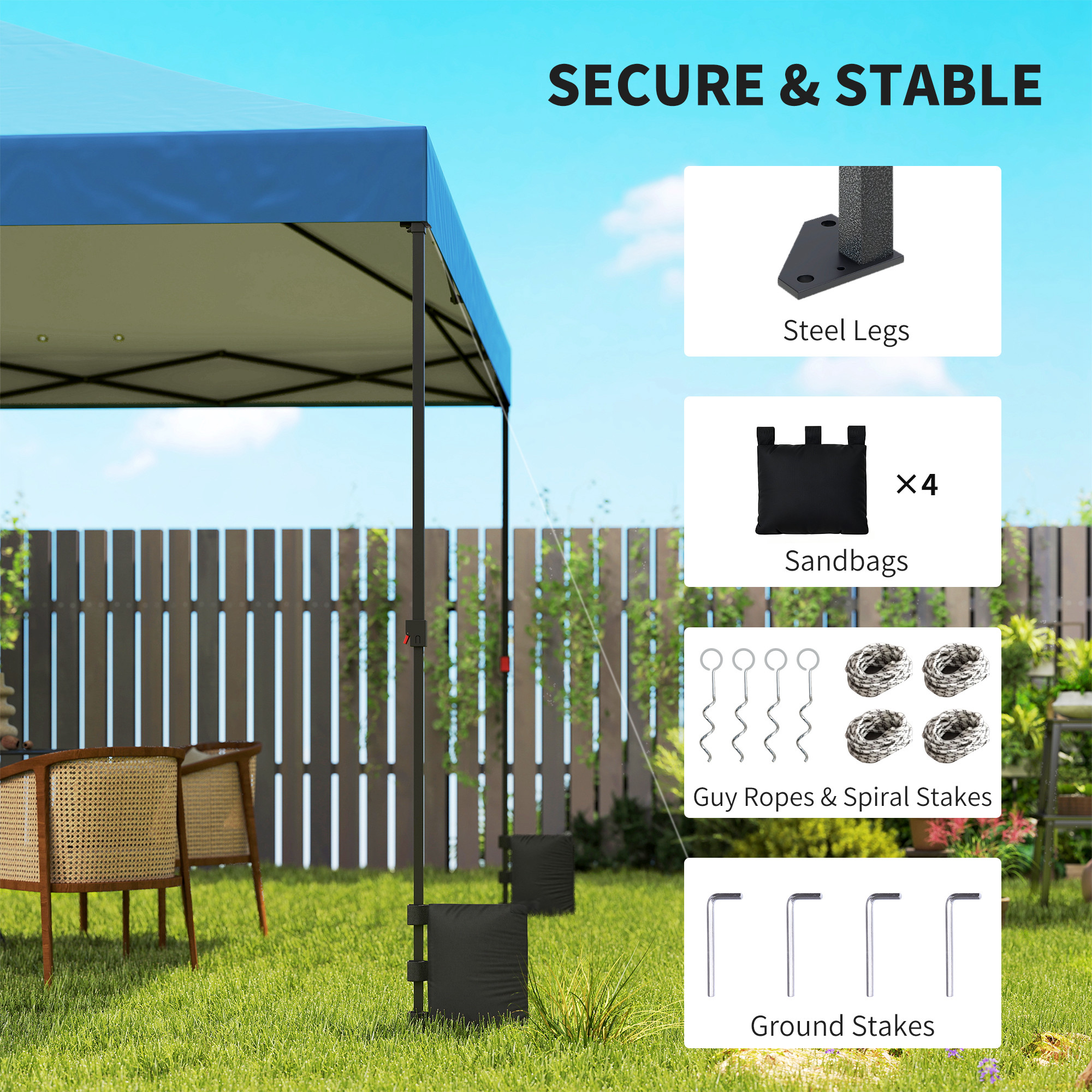  10 x 10 ft Pop Up Canopy Tent with One Push Setup, Outdoor Portable Instant Canopy Shelter w/ Roller Bag, Dark Blue
