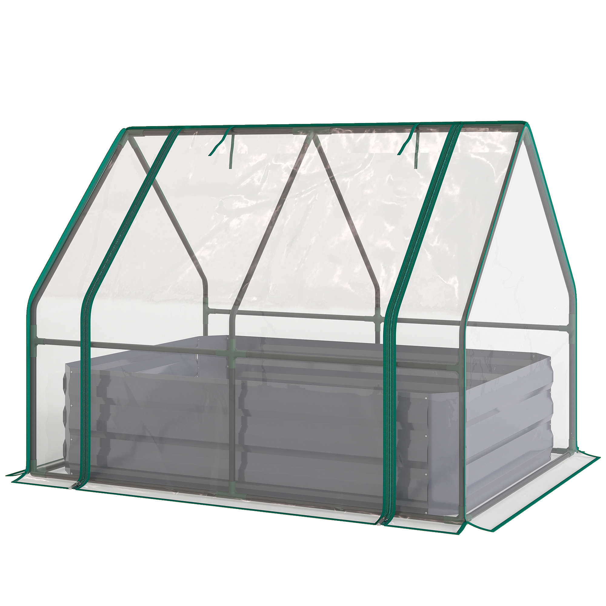 Galvanized Raised Garden Bed with Greenhouse, picture 2 of 2