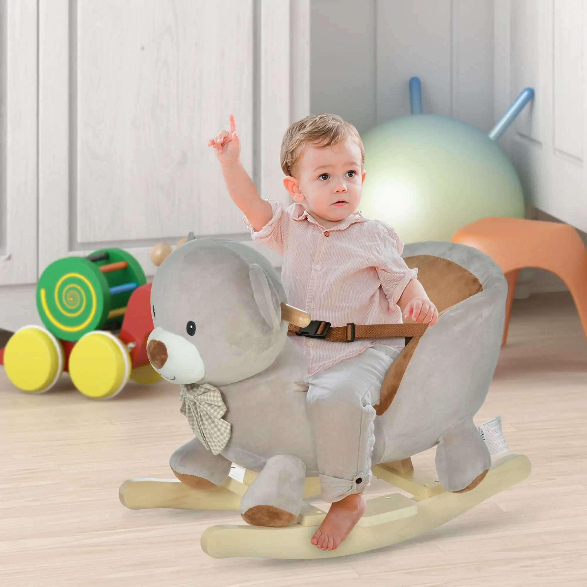 Bear-Shaped Kids Rocking Horse