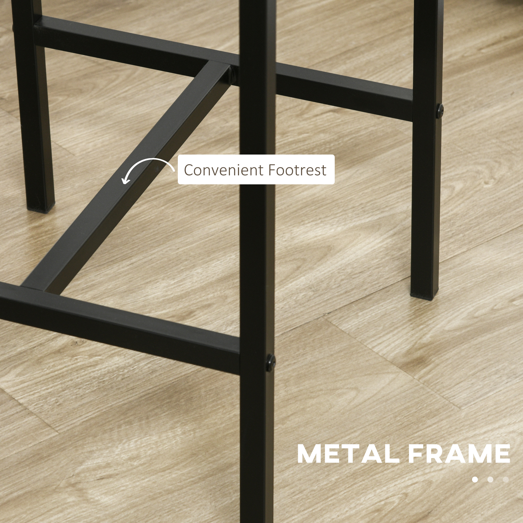 3 Piece Bar Table and Chairs β Industrial Dining Table Set for 2 β photo 5