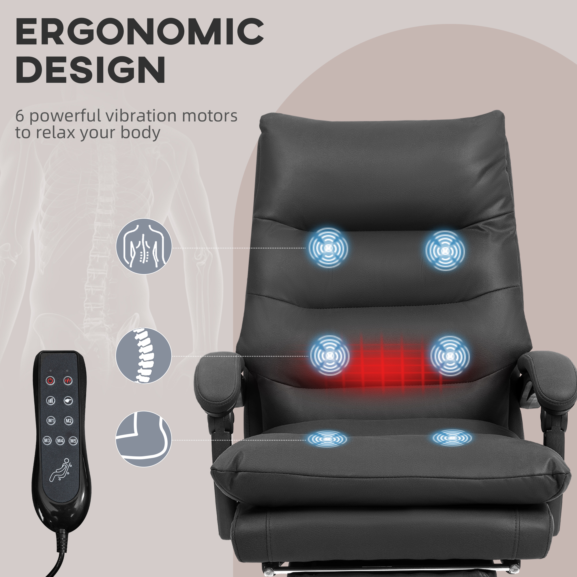 Massage Office Chair with Heat Function — photo 3