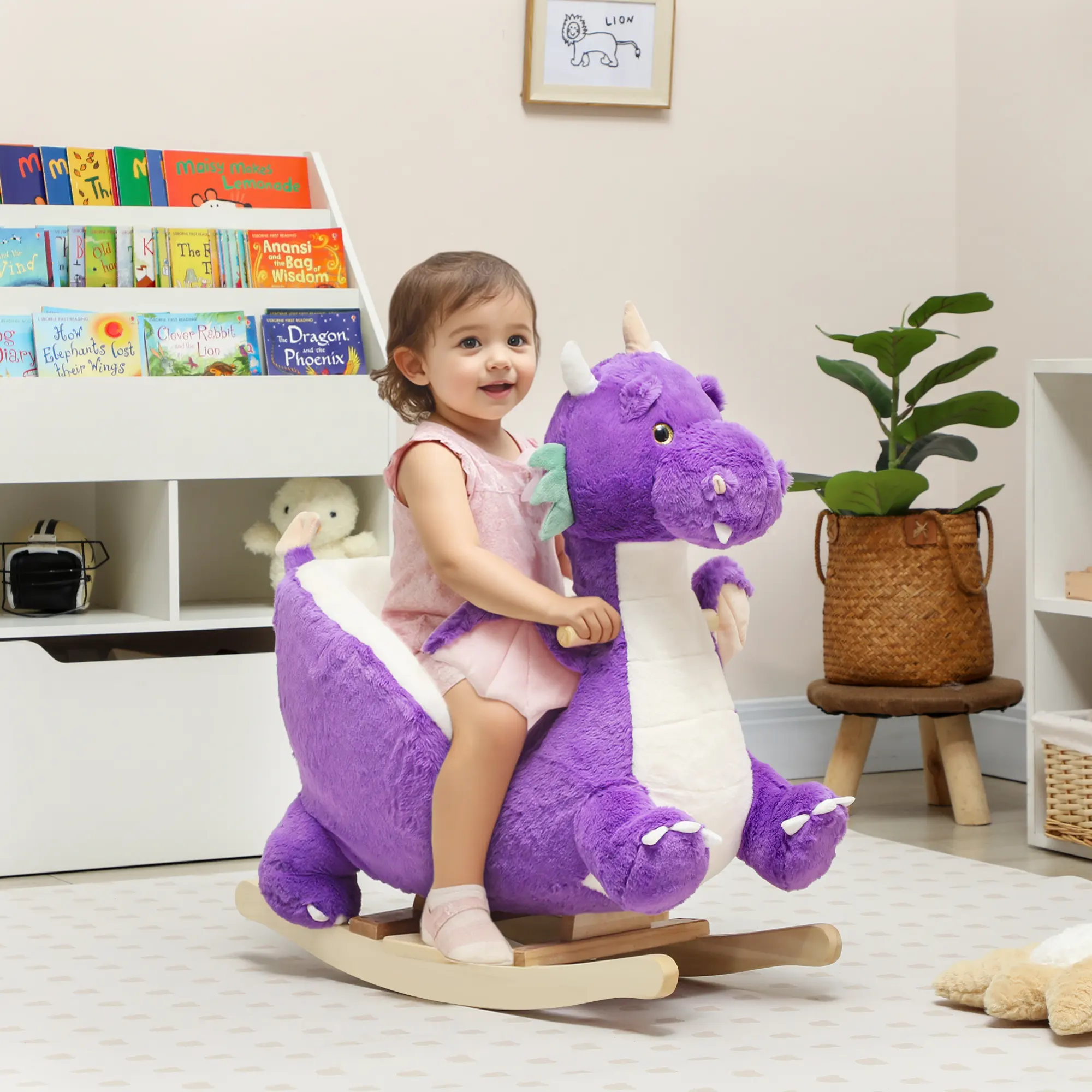 Baby Rocking Horse, Kids Ride On Dragon