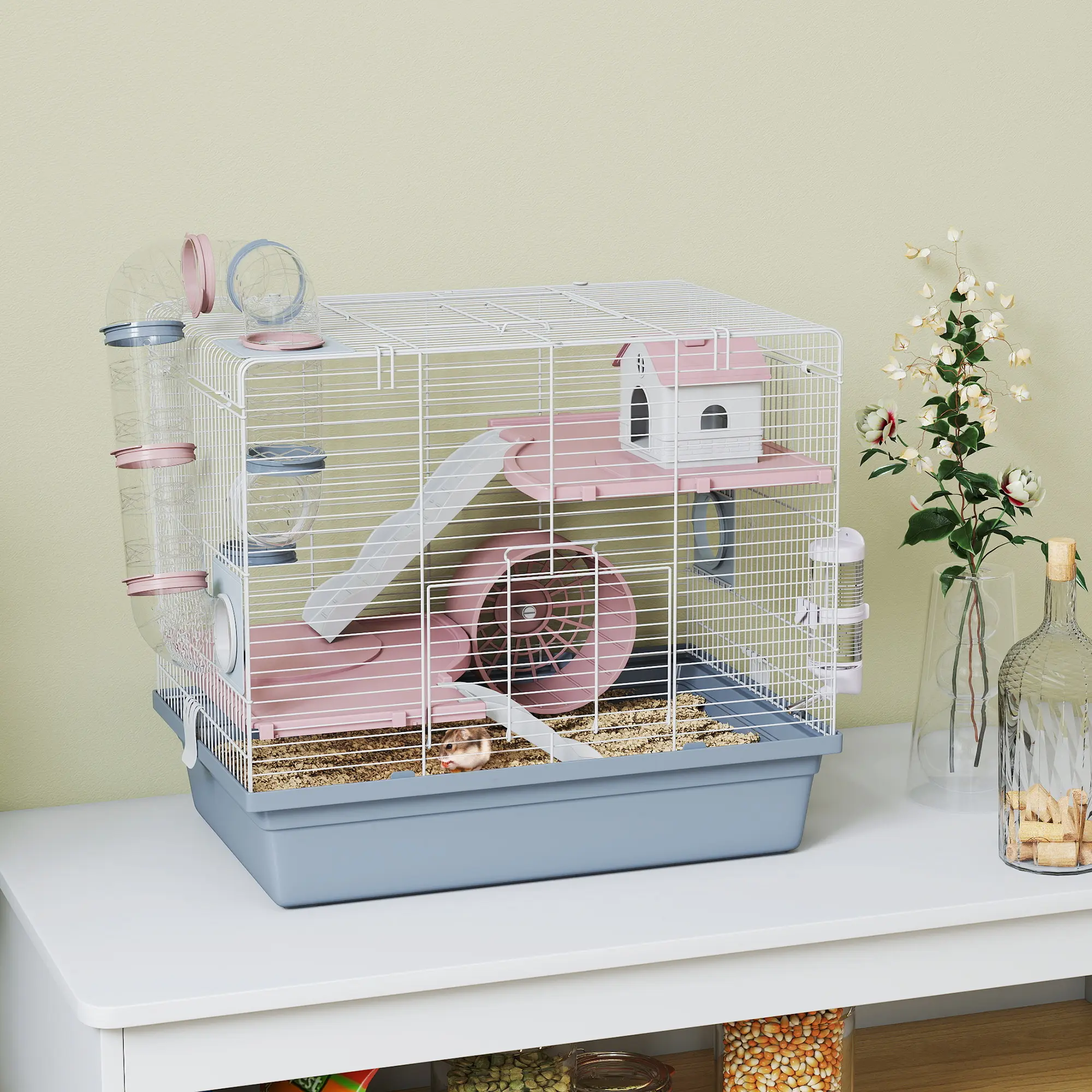 Hamster Cage, 3-Tier Small Animal Cage