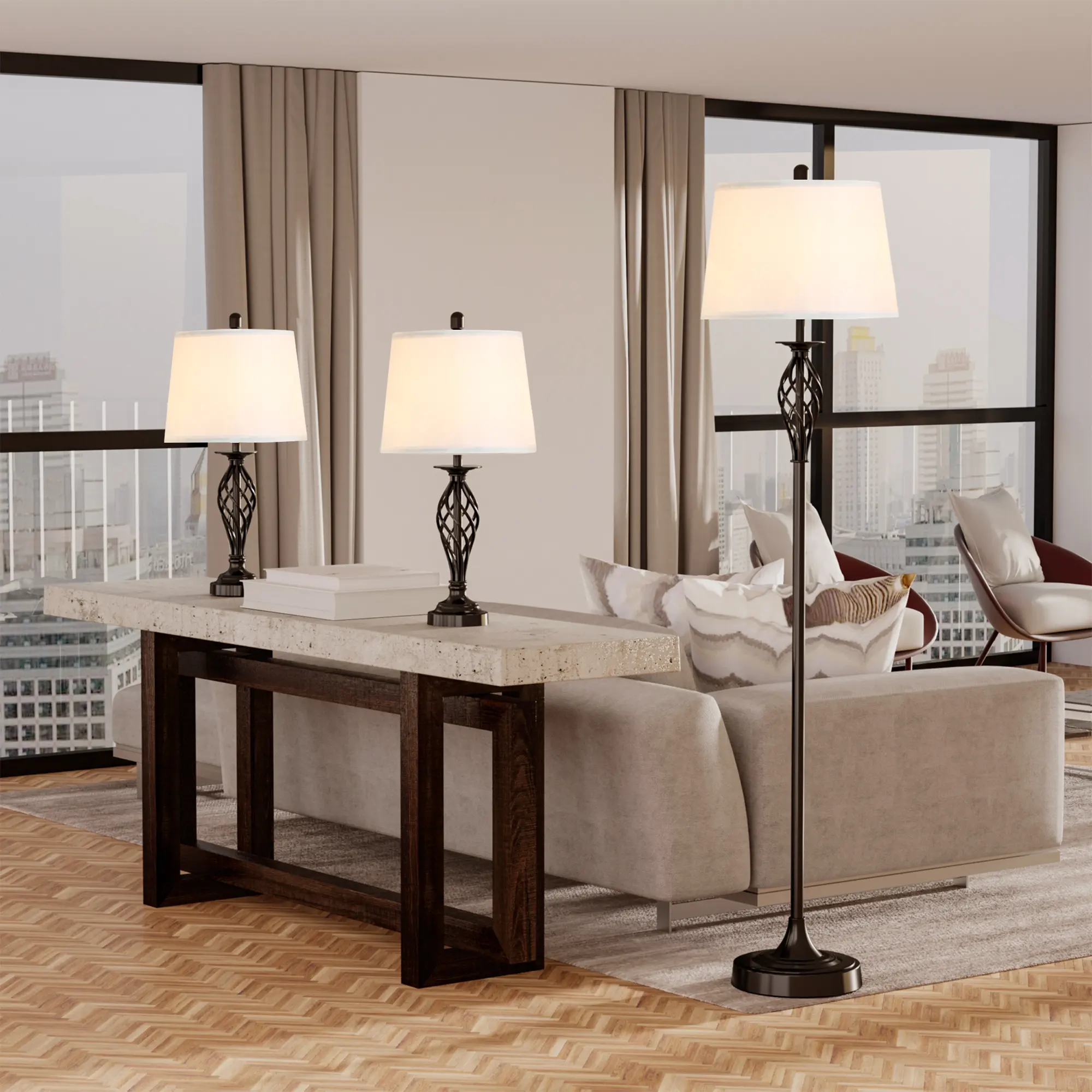 Table Floor Lamp Set
