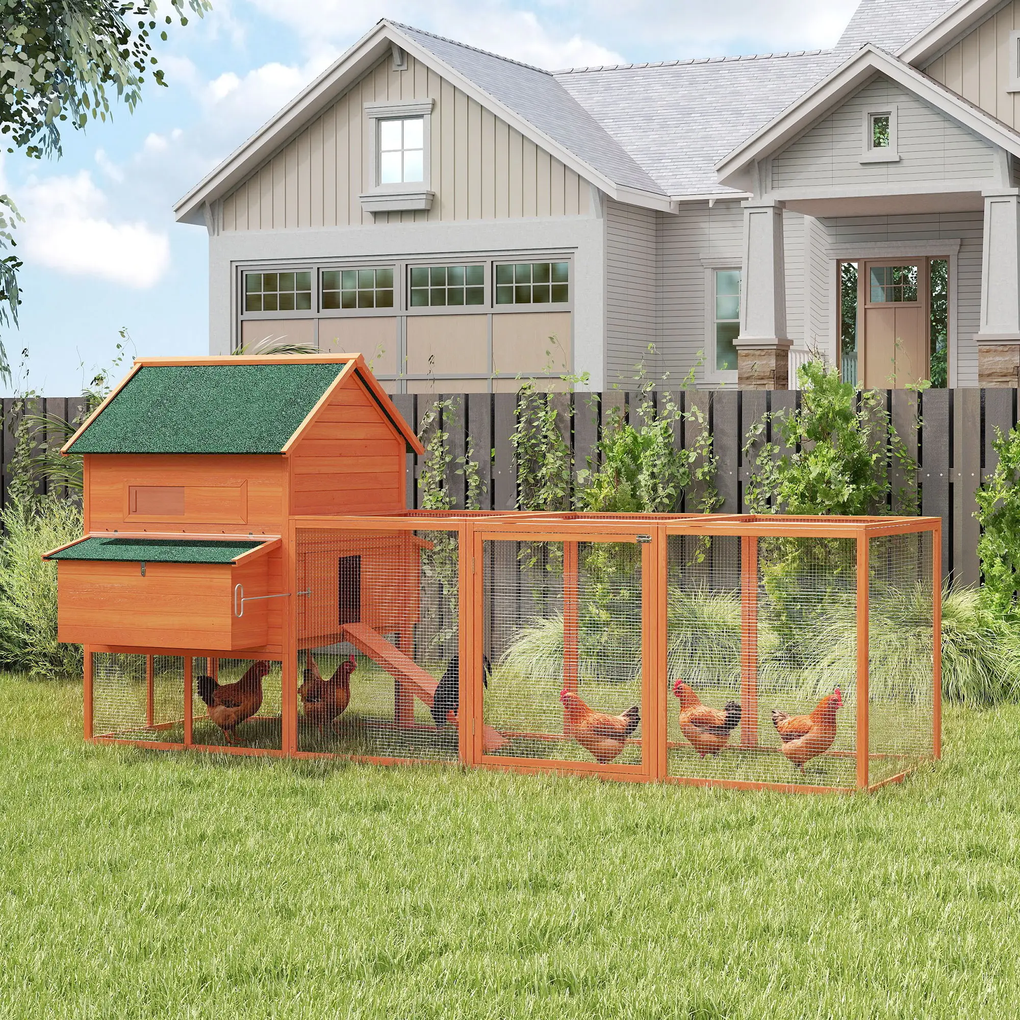 137" Wooden Chicken Coop