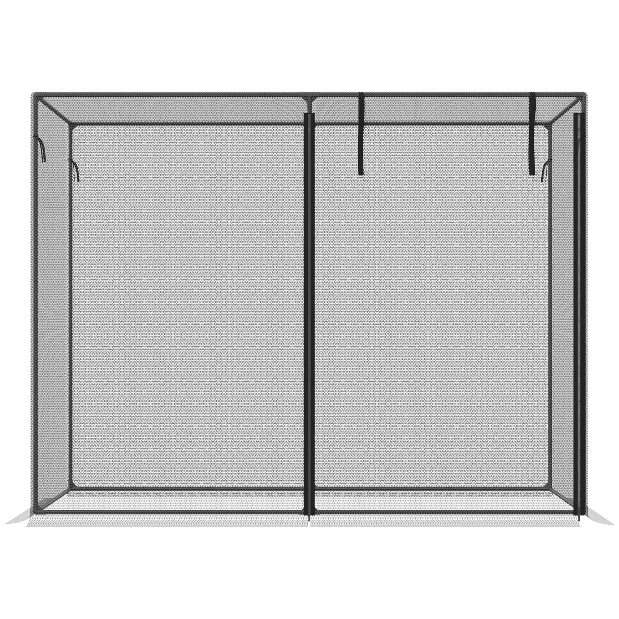  6' x 3' x 5' Crop Cage, Plant Protection Tent with Zippered Doors for Vegetable Garden, Backyard, Black