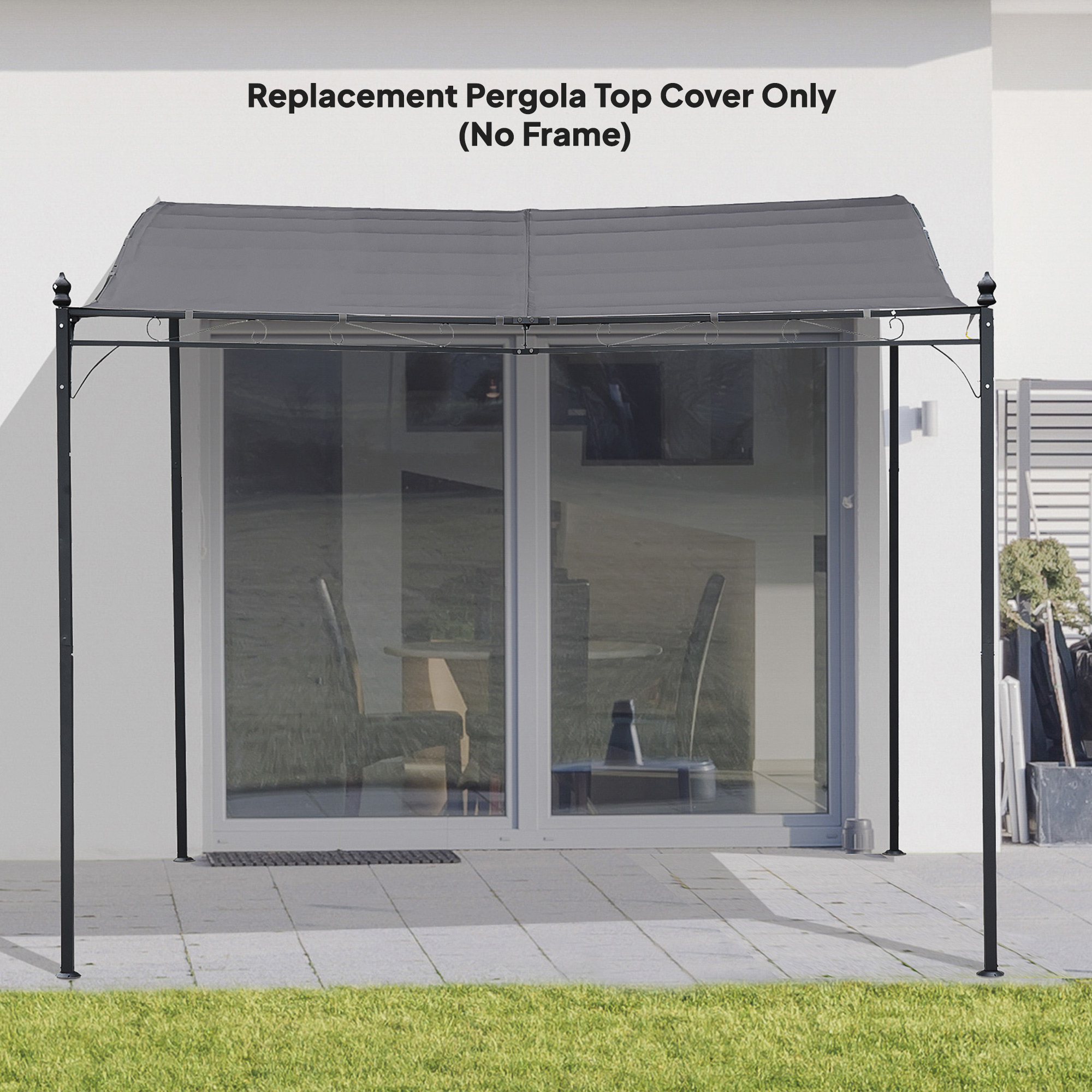 Pergola Canopy Replacement, Pergola Shade Cover for 10' x 10' Pergola ( 84C-038 Series), Dark Gray