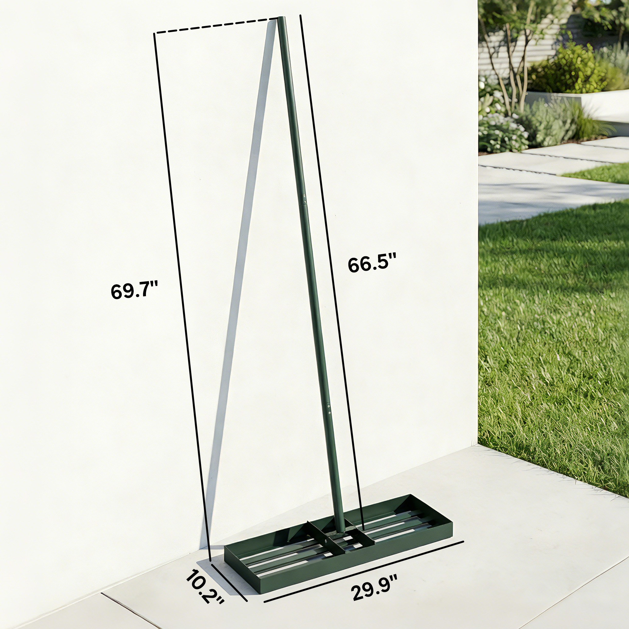  Lawn Leveling Rake, 30" x 10" Heavy Duty Yard Leveling Rake with 66.5" Handle for Backyard, Golf Course