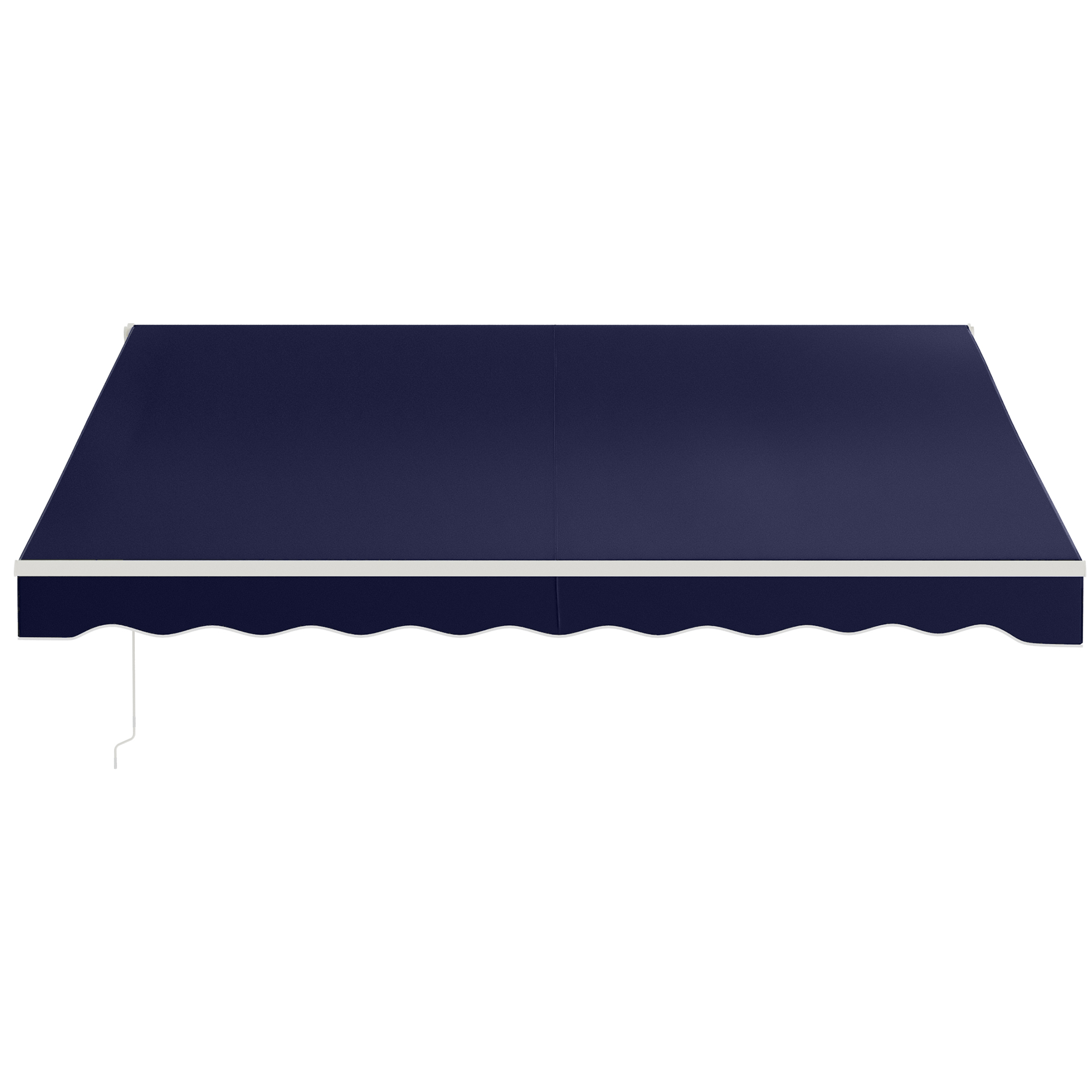  12' x 10' Electric Retractable Awning Sunshade Shelter with Remote Controller, Crank Handle for Deck Balcony Yard, Blue