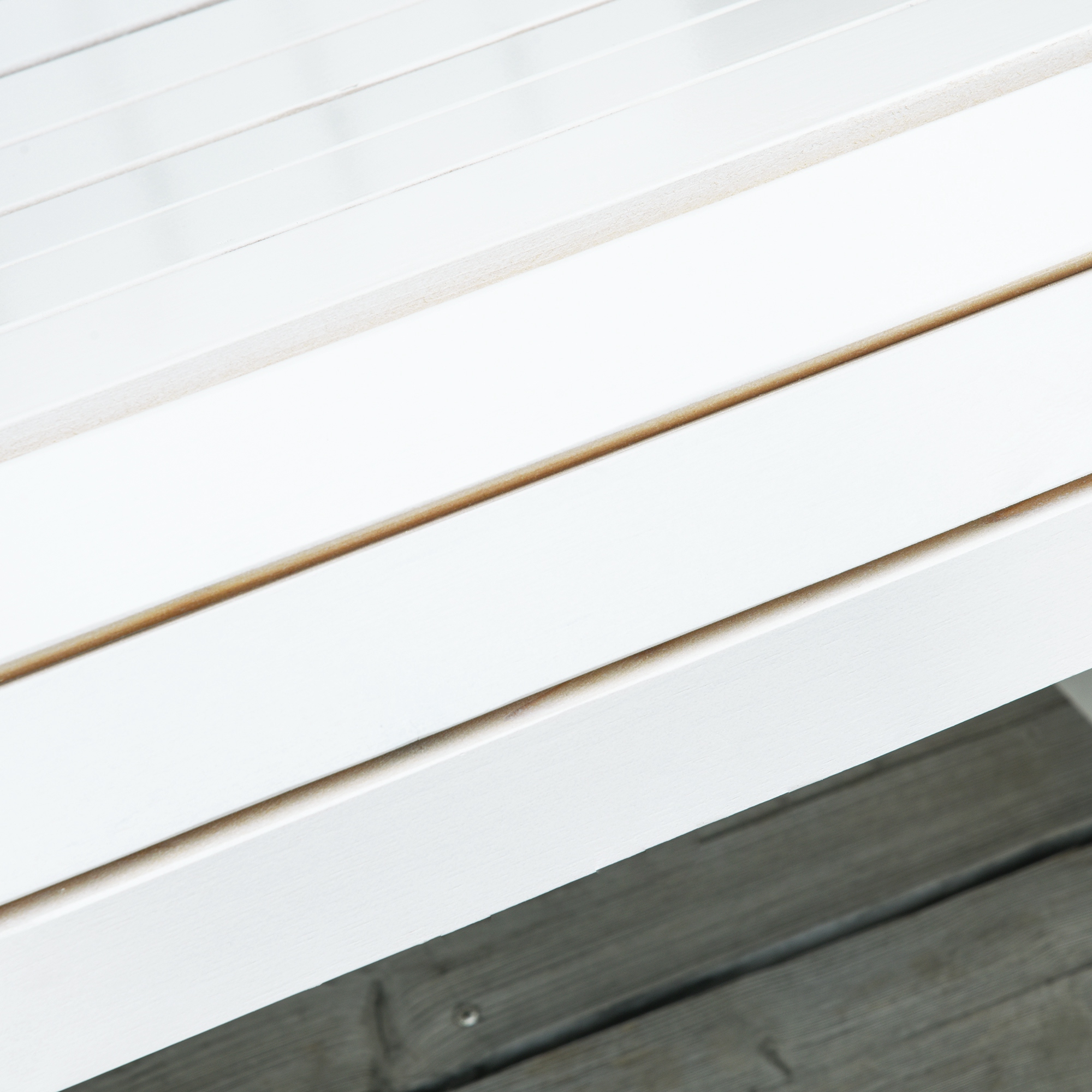  Wooden Adirondack Rocking Chair Outdoor Lounge Chair Fire Pit Seating with Slatted Wooden Design, Fanned Back, White