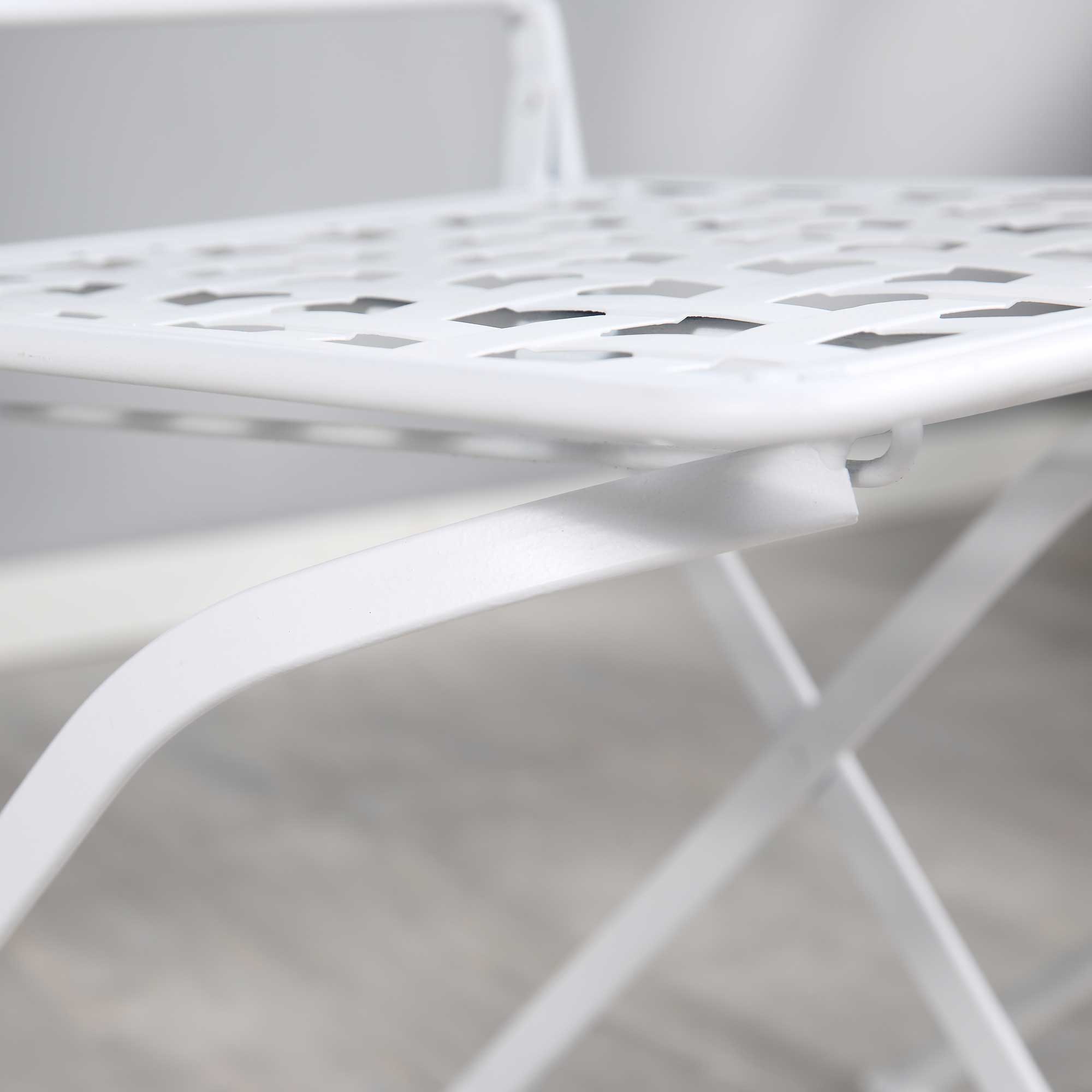  3 Piece Patio Bistro Set, Folding Outdoor Furniture with USA Mosaic Table and Chairs, Portable Metal Frames for 4th of July, Balcony, Backyard, Poolside, Porch, American Flag