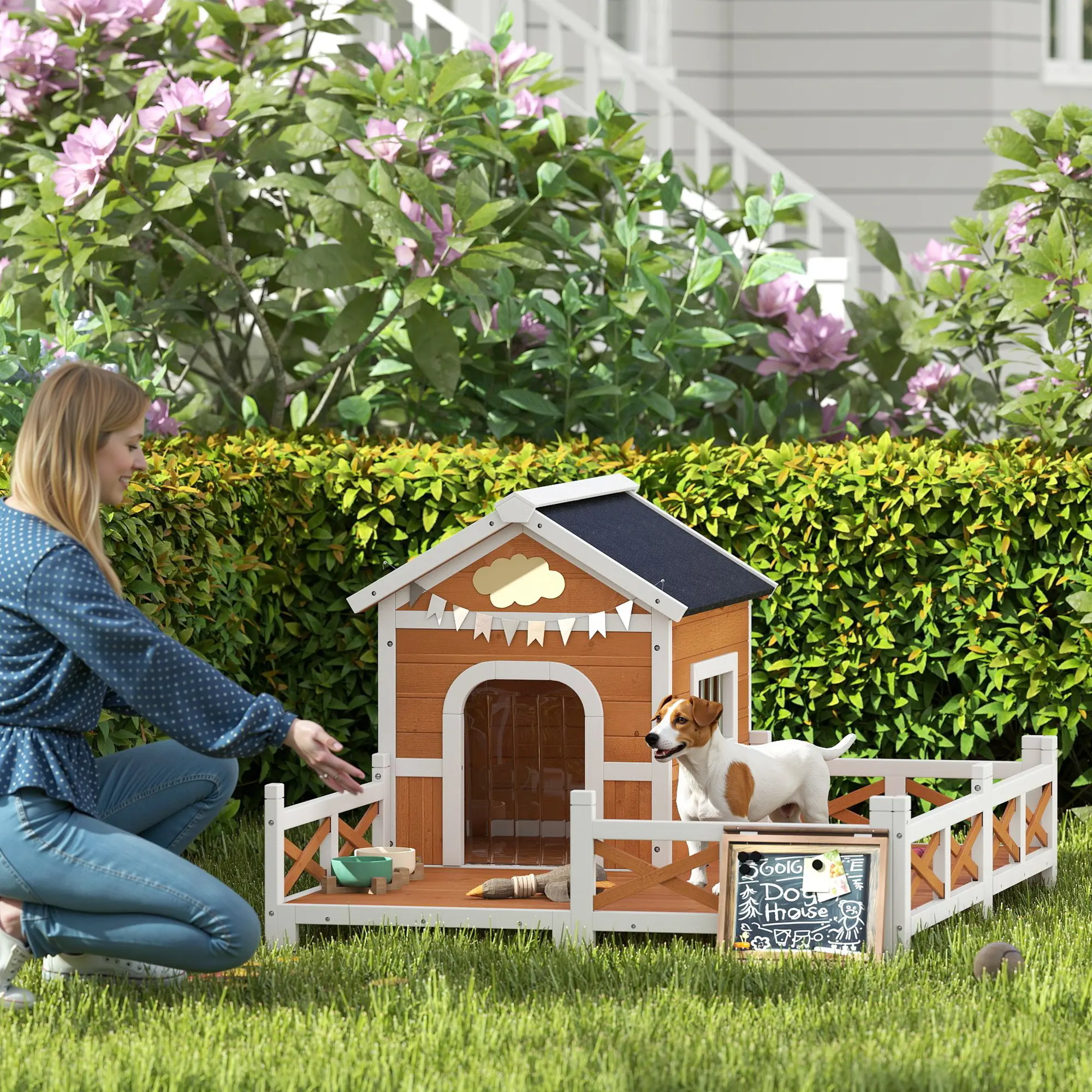 Outdoor Wooden Dog House, Shelter