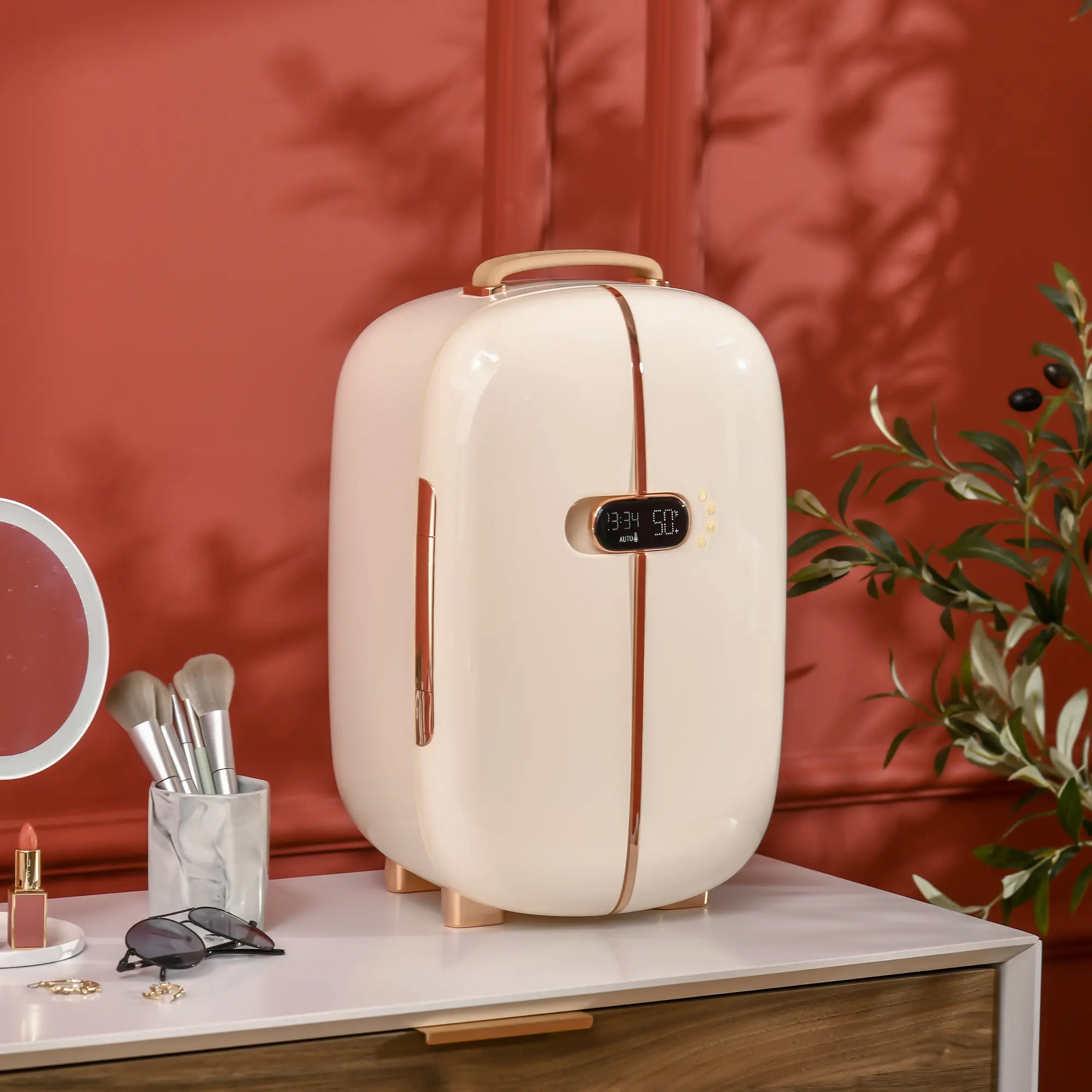 Portable Skincare Fridge with LED Display, 12L