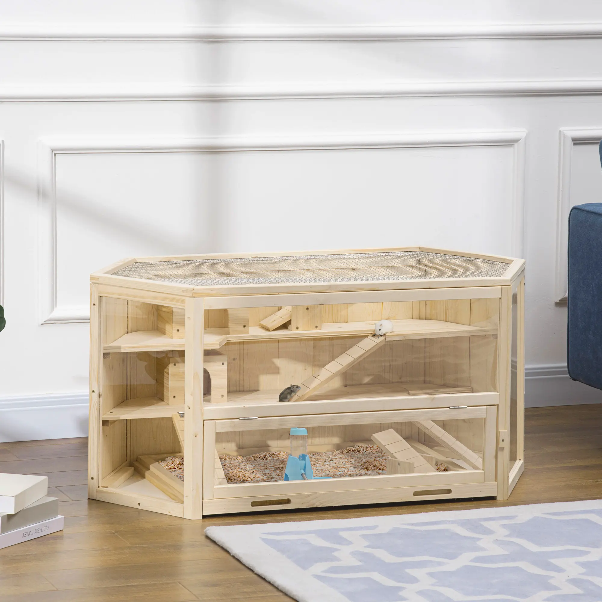 Wooden Large Hamster Cage Small Animal Exercise