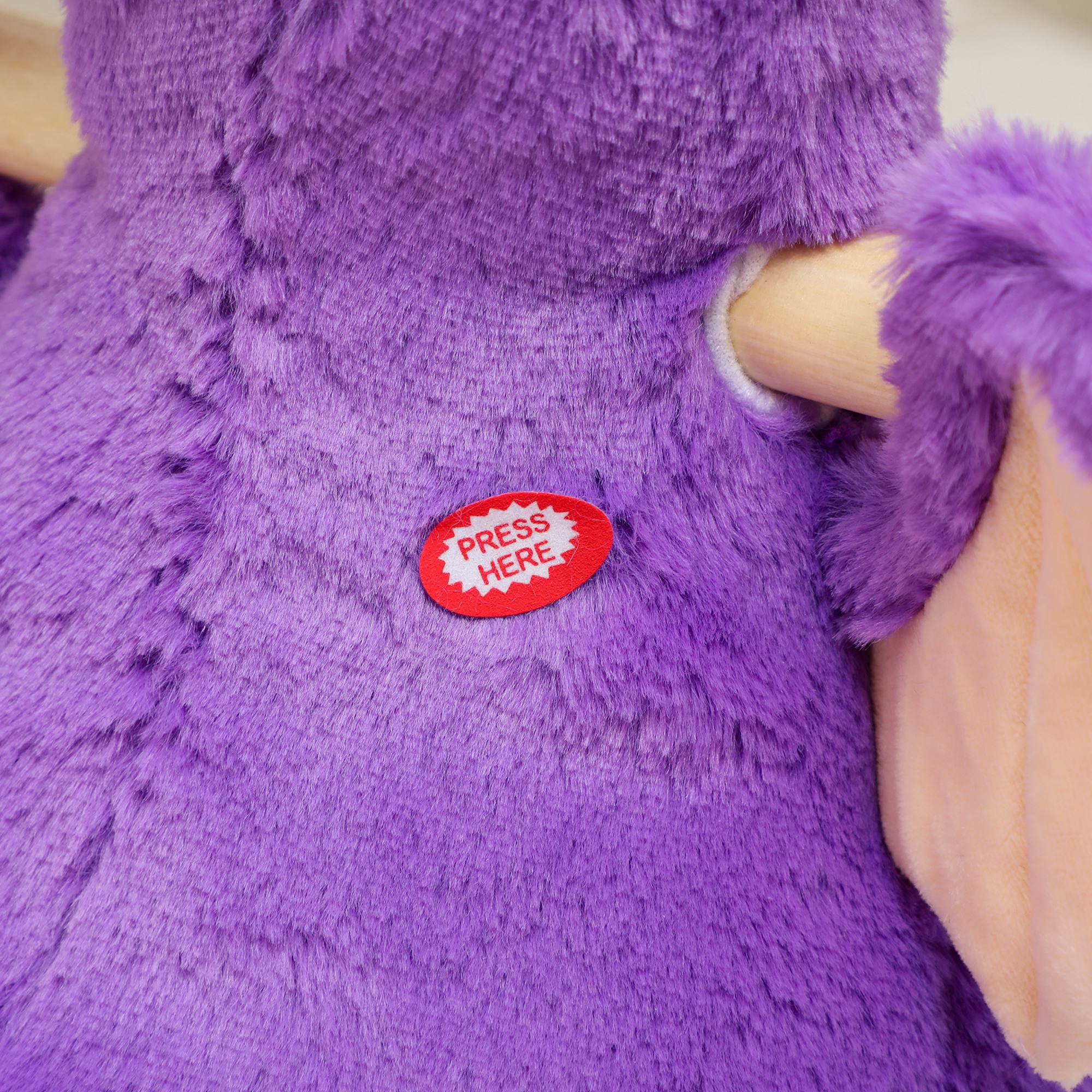 Baby Rocking Horse, Kids Ride On Toy with Realistic Dragon Roar and Safety Belt for Kids 18–36 Months, Purple