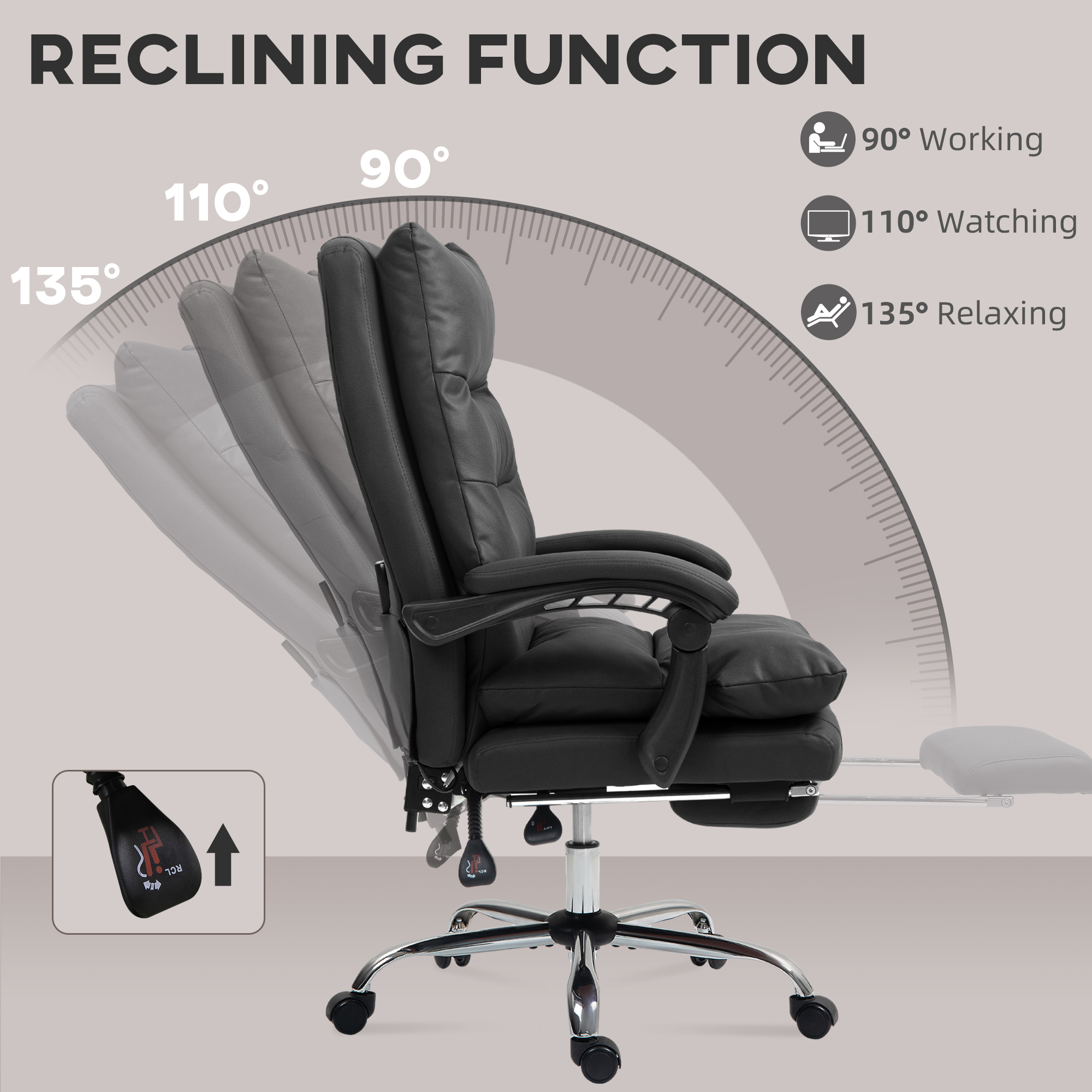 Massage Office Chair with Heat Function — photo 8