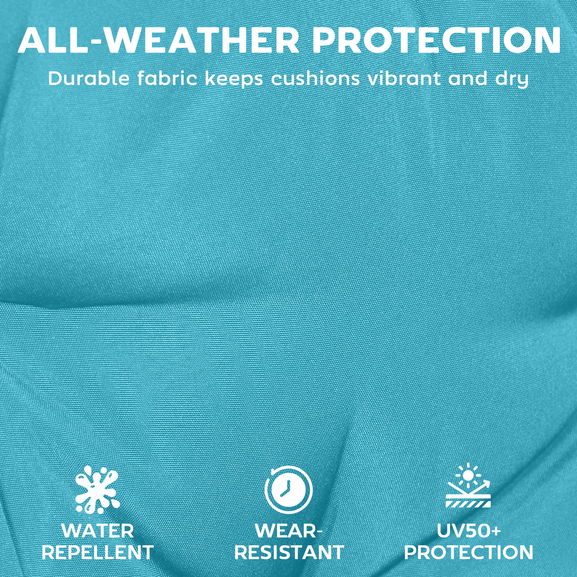  Chaise Lounge Cushion, 4" Thick Outdoor Lounge Chair Cushion with Ties for Patio, 21" x 72 ", Blue