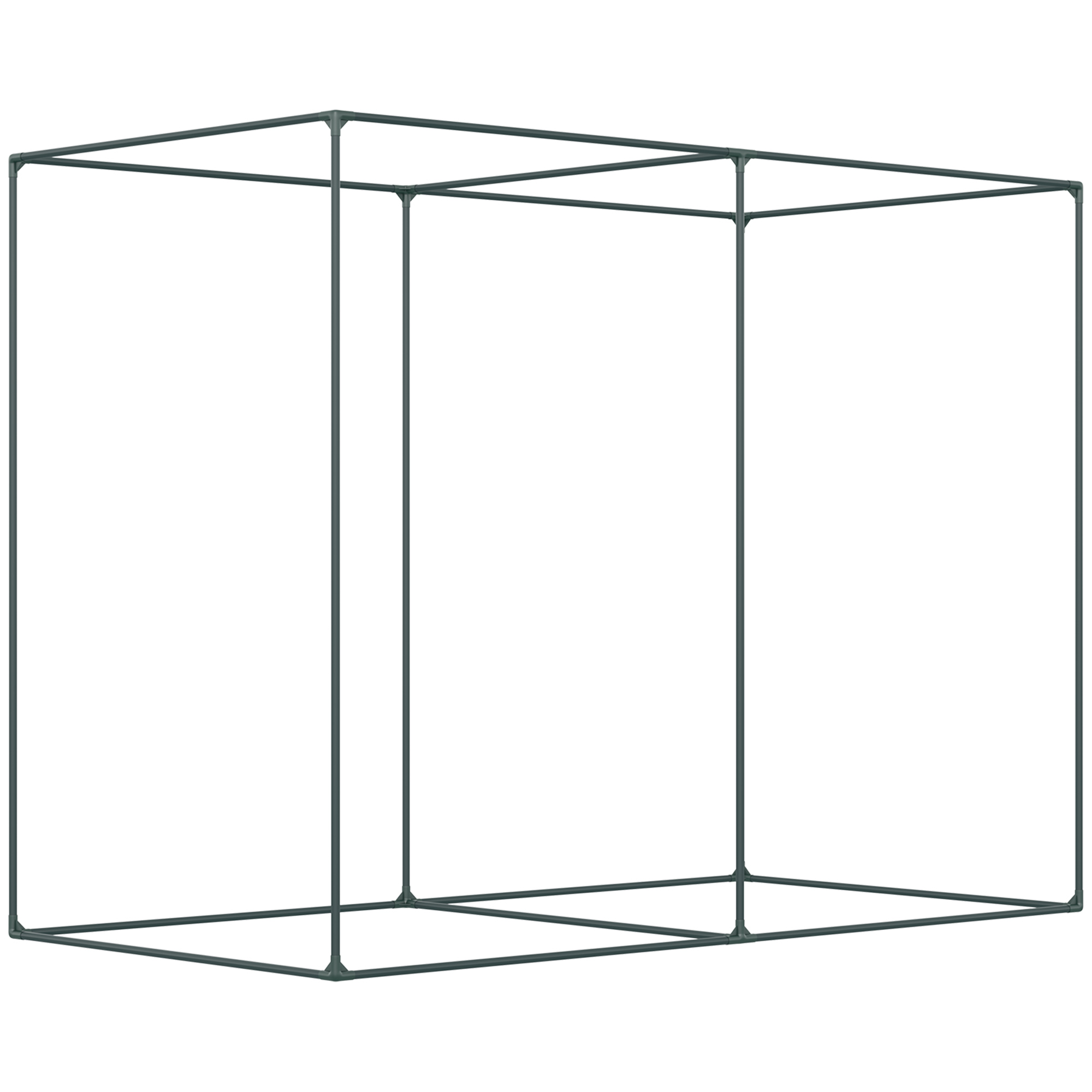  6' x 3' x 5' Crop Cage, Plant Protection Tent with Zippered Doors for Vegetable Garden, Backyard, Black