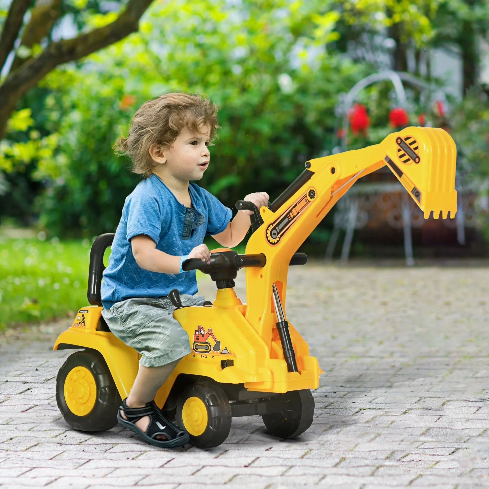 2 in 1 Ride On Toy Digger