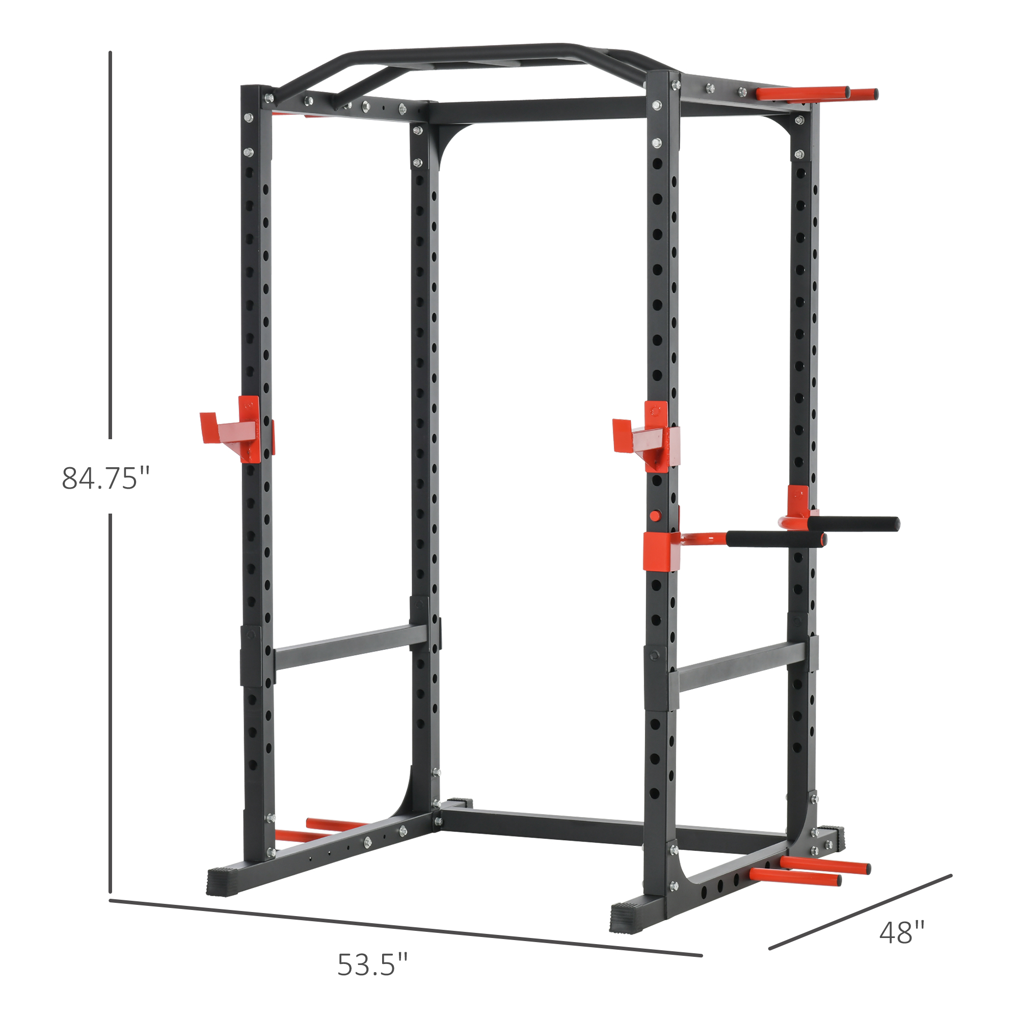 Adjustable Power Tower Dip Station Pull Up Bar Squat Rack Power Cage At Home Workout Equipment, Upper Body Strength Training Equipment