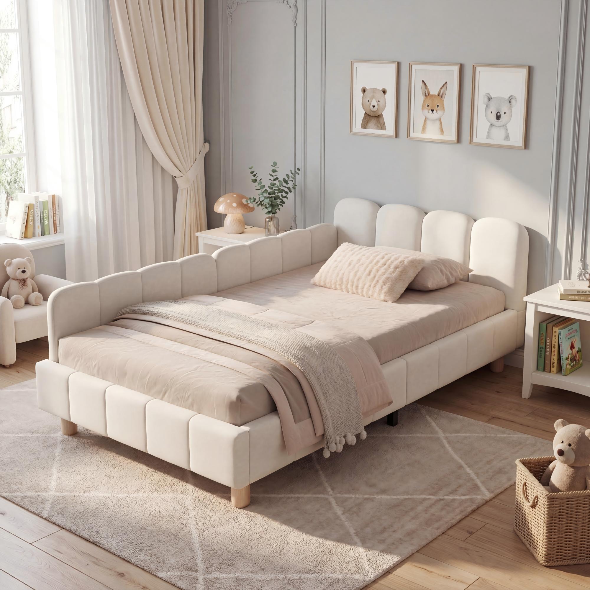 Upholstered Bed, Single Children's 3ft-90 X 190cm, With Headboard And Safety — image 2