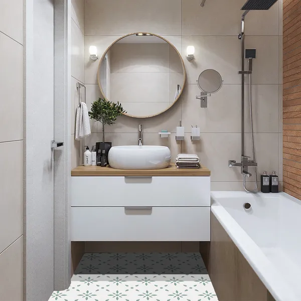 PVC Material 20pcs Self-Adhesive Floor Tiles, PVC Flooring 7.9 X 7.9 Inch Self-Adhesive Waterproof F, Waterproof And Non-Slip Features, DIY Suitable For Bathroom, Kitchen, Living Room, Covers 4.3