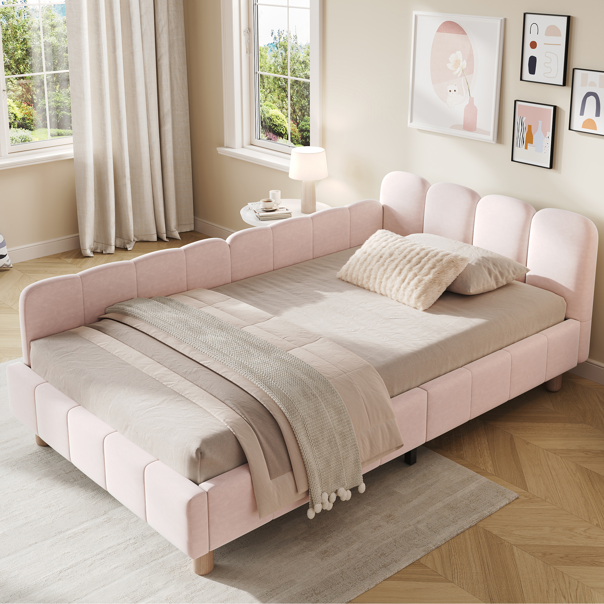 Upholstered Bed, Single Children's 3ft-90 X 190cm, With Headboard And Safety — image 3