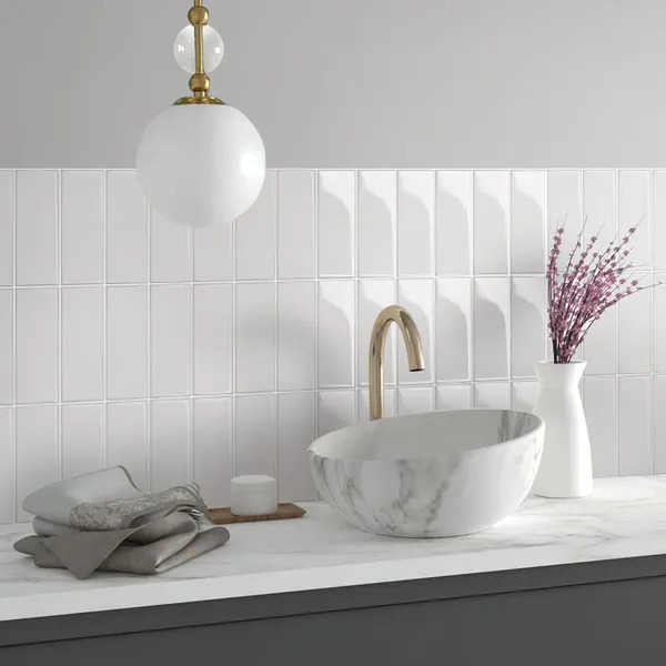 10pcs Self-Adhesive Splash Wall Tiles, 10x10 Inch Self-Adhesive 3D Wall Stickers, White Wall Decals Patial Sense, Suitable For Kitchen And Bathroom Walls, Easy DIY Home Decoration, Covers 3.47 Squa