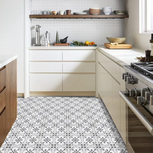 20pcsSelf-Adhesive Floor Tiles, PVC Flooring 7.9 X 7.9 Inch Self-Adhesive Waterproof Floor Strips, Waterproand Non-Slip Features, DIY Suitable For Bedroom, Kitchen, Living Room, Covers 4.3 Square