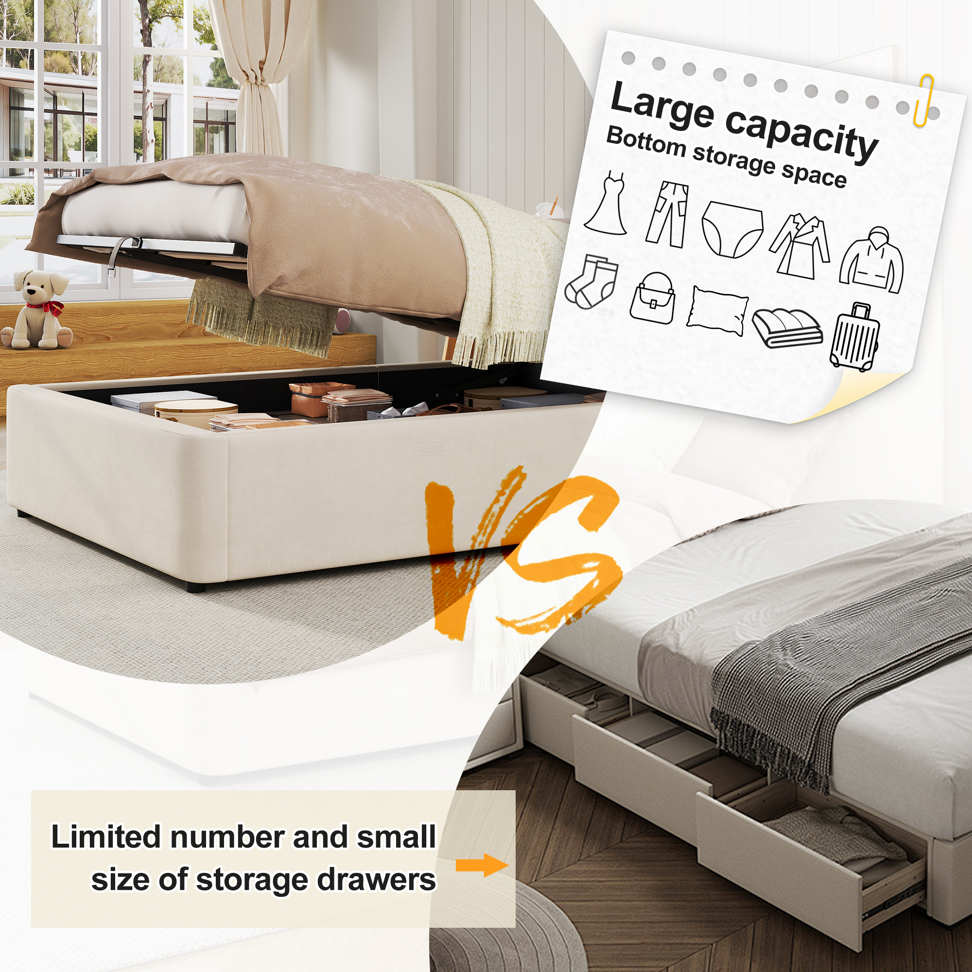 Upholstered Bed, Single Children's 3ft-90 X 190cm, Hydraulic With Headboard — image 4