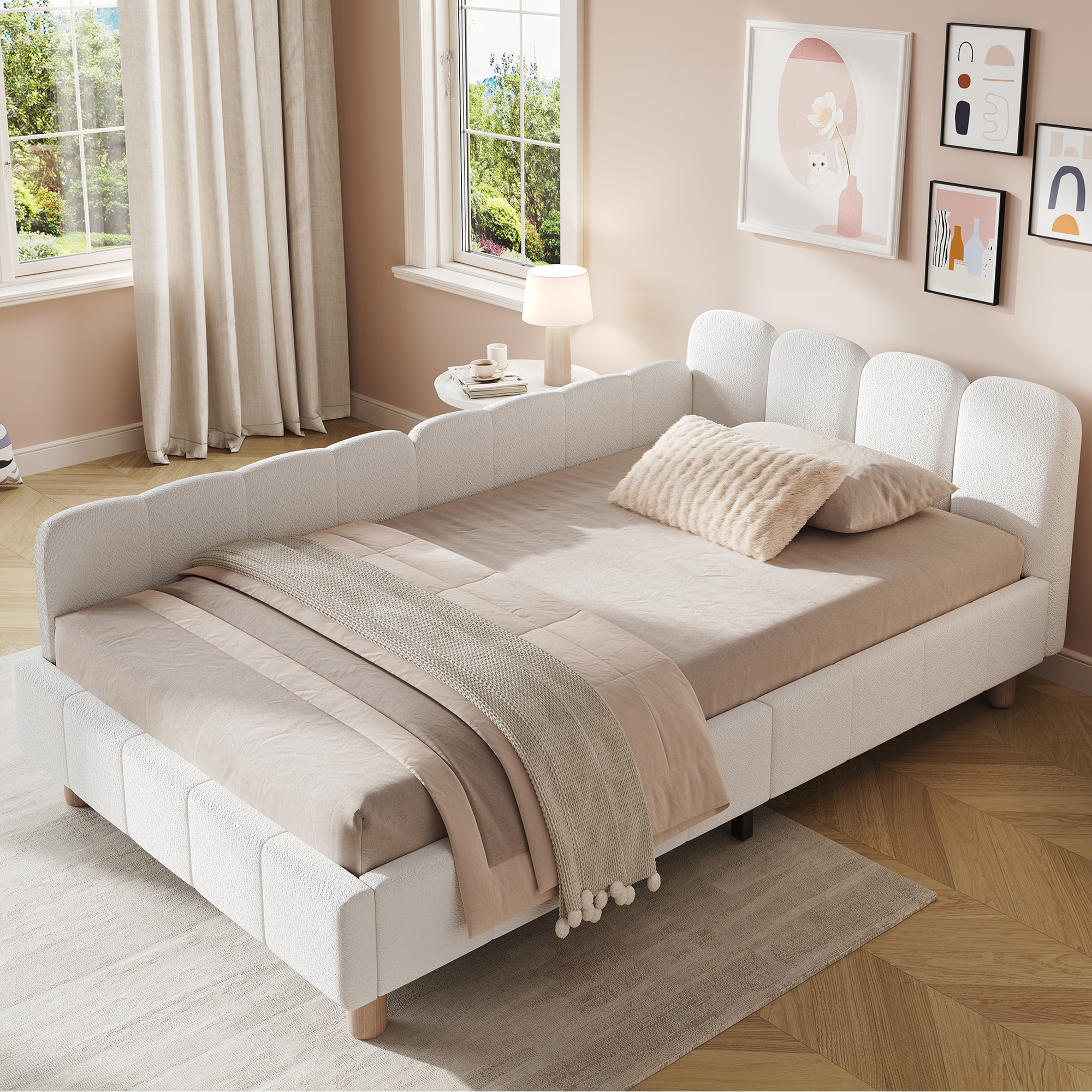 Upholstered Bed, Single Children's 3ft-90 X 190cm, With Headboard And Safety — image 4
