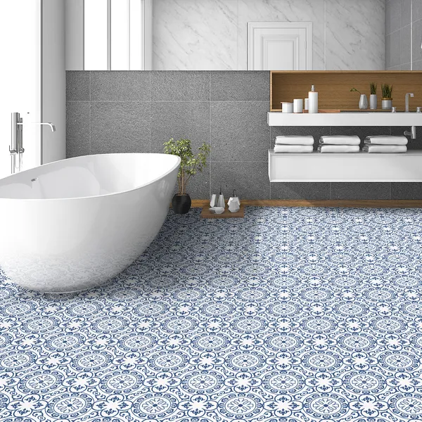 20 PcsSelf-Adhesive Floor Tiles, PVC Flooring 7.9 X 7.9 Inch Self-Adhesive Waterproof Floor Strips, Waterproof And Non-Slip Features, DIY Suitable For Bathroom, Kitchen, Living Room, Covers 4.3 Sq