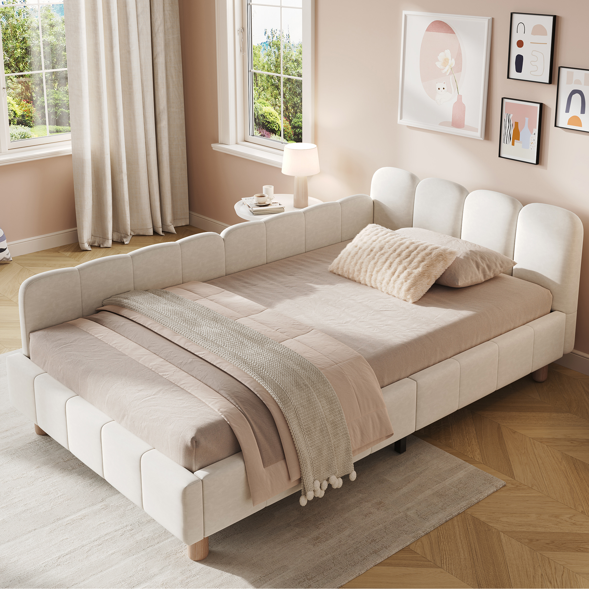 Upholstered Bed, Single Children's 3ft-90 X 190cm, With Headboard And Safety — image 3