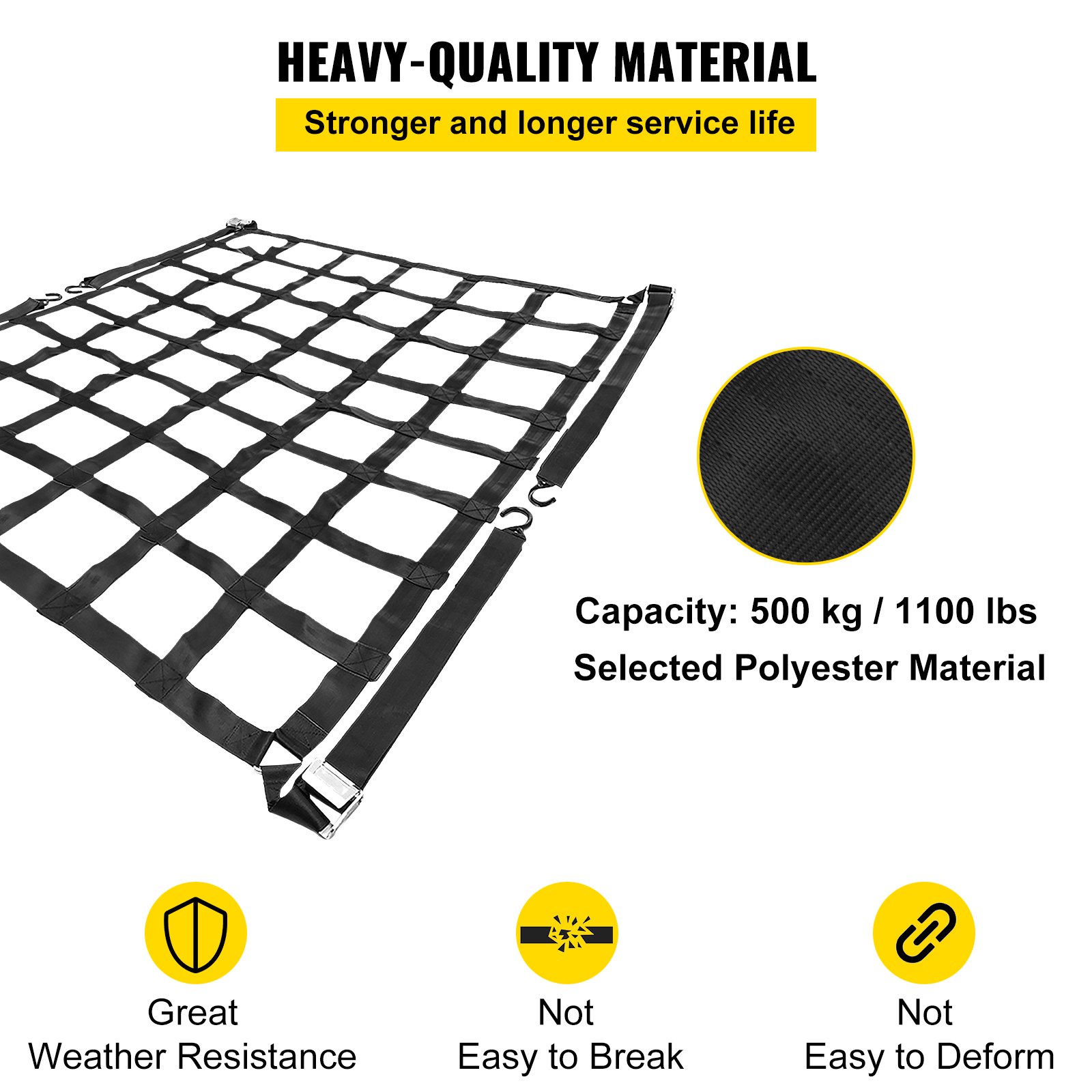 Truck Bed Cargo Nets For Pickup Trucks With S Hooks