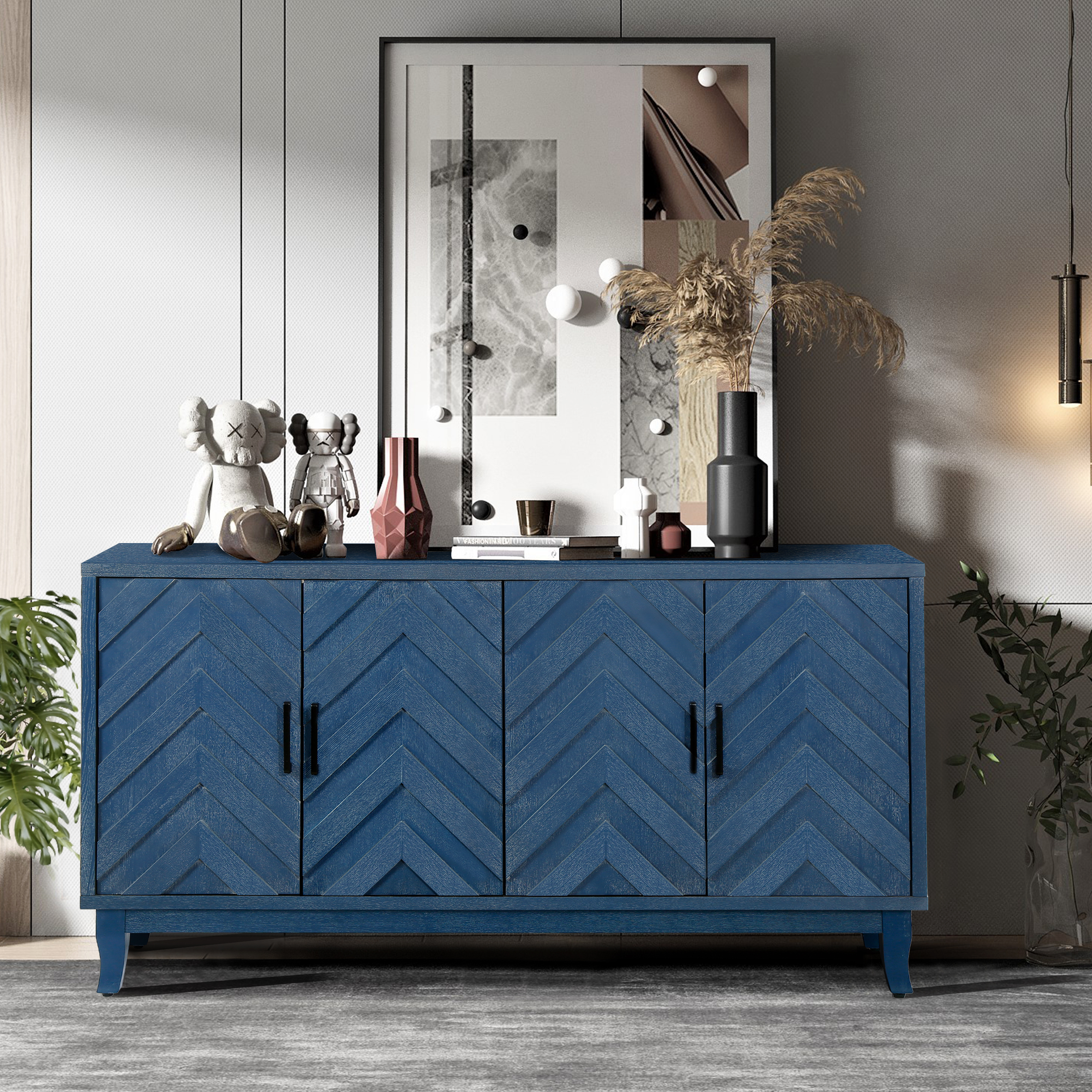 Four-Door Credenza Cabinet, picture 2 of 4