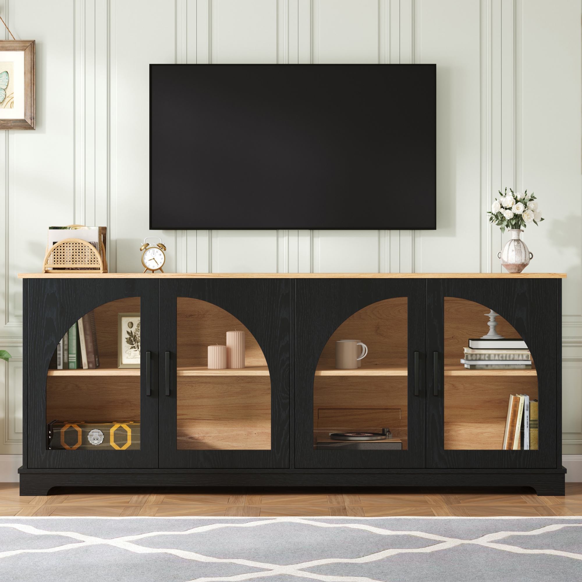Wood Grain TV Stand